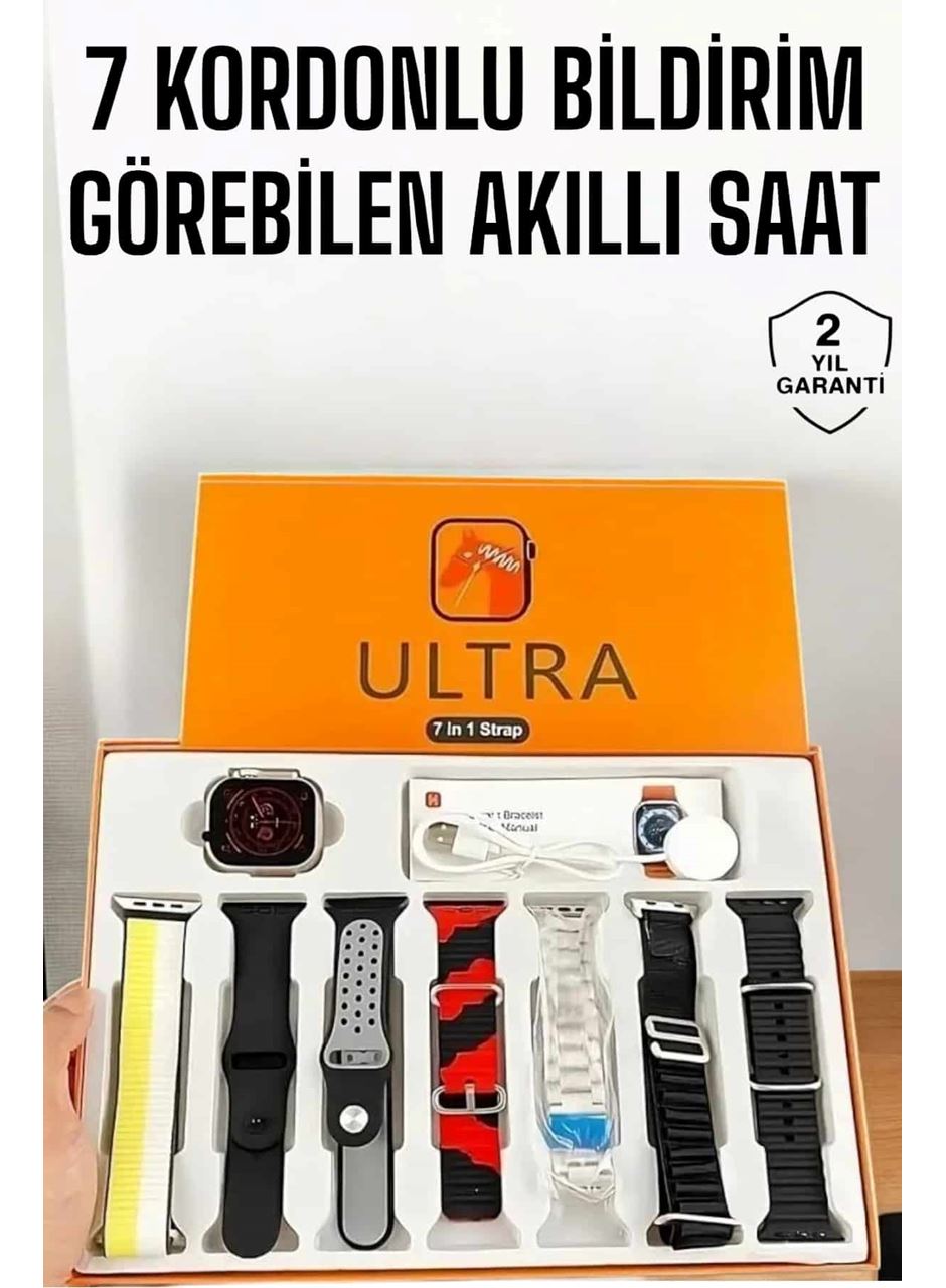 Akıllı Saat 7 Farklı Kordonlu Arama Cevaplayan Bildirim GPS Özelliği