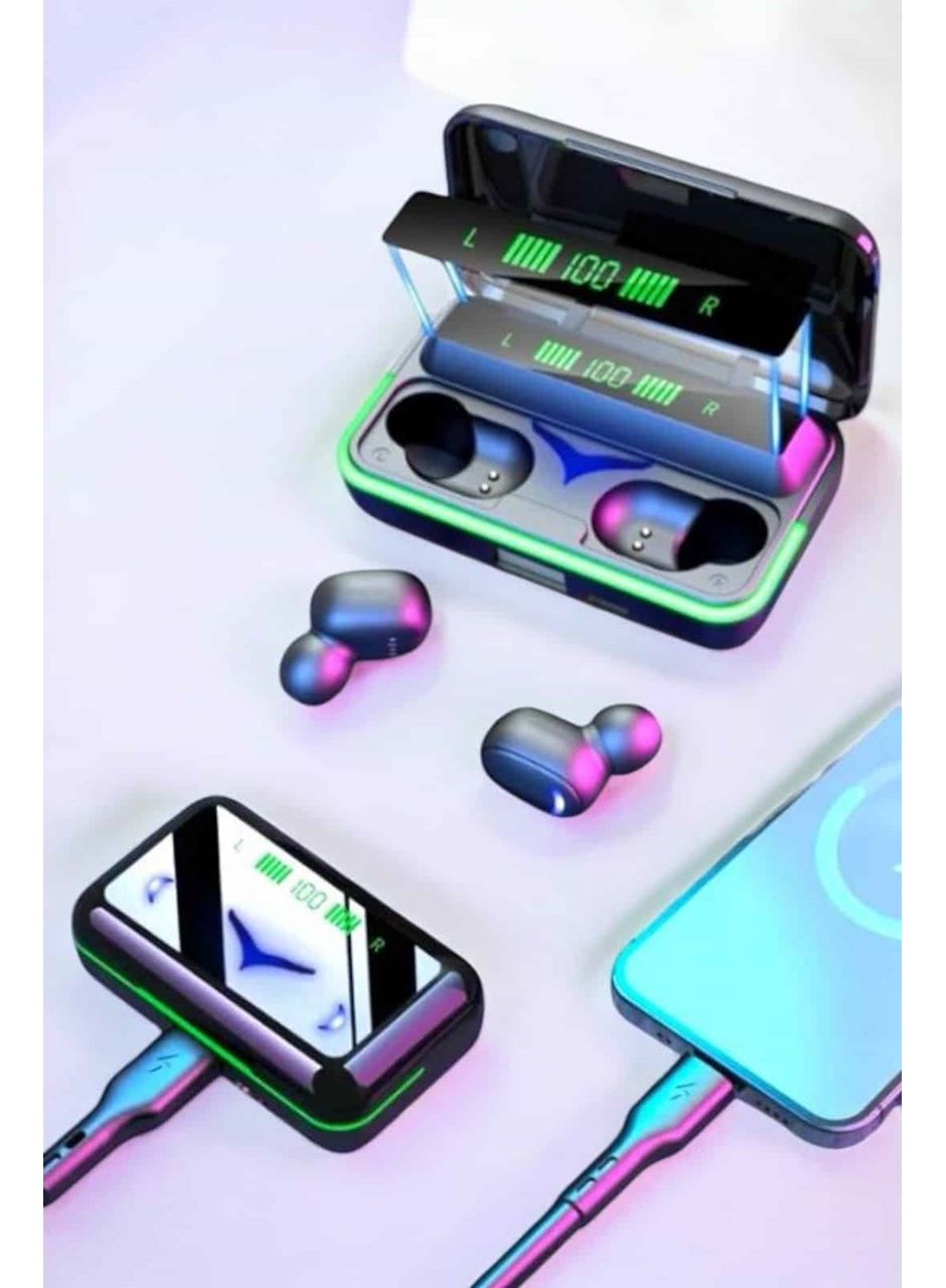 Powerbank Özellikli Kablosuz Bluetooth Kulaklık RGB Işıklı