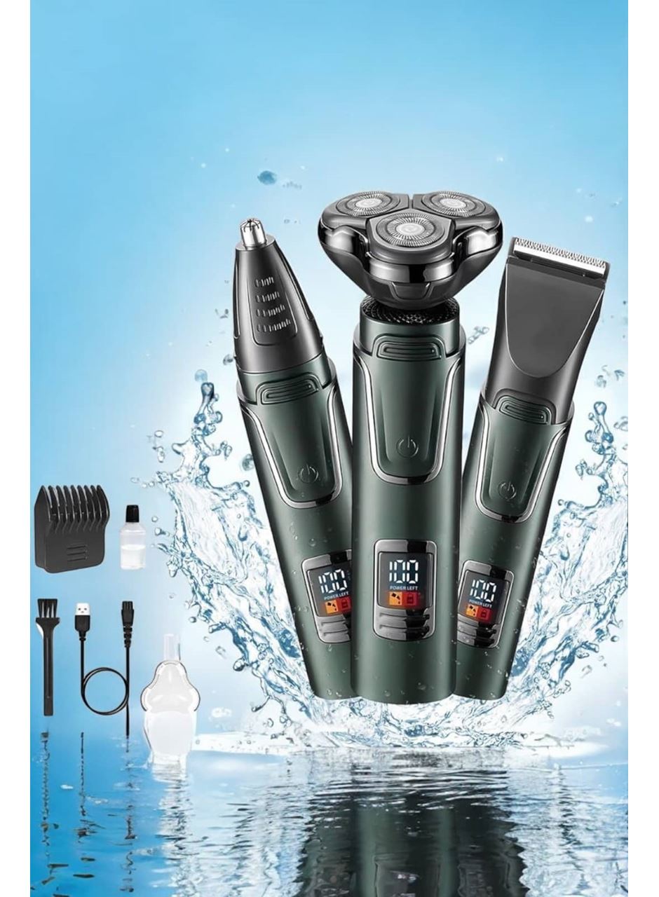 3 Başlıklı Profesyonel Saç ve Sakal Bakım Seti Vücut, Burun ve Kulak Tüy Alma