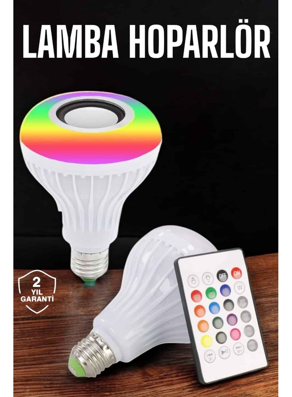 Kablosuz Bluetooth Hoparlör Led Lamba