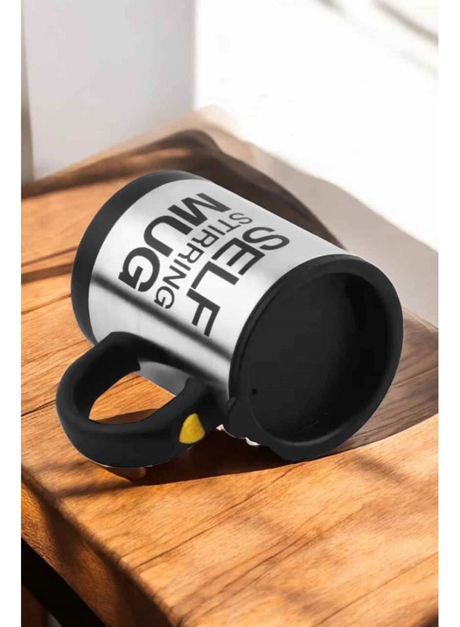 Yazılı Kupa Kendi Kendini Karıştıran Mikser Kupa Termos Bardak