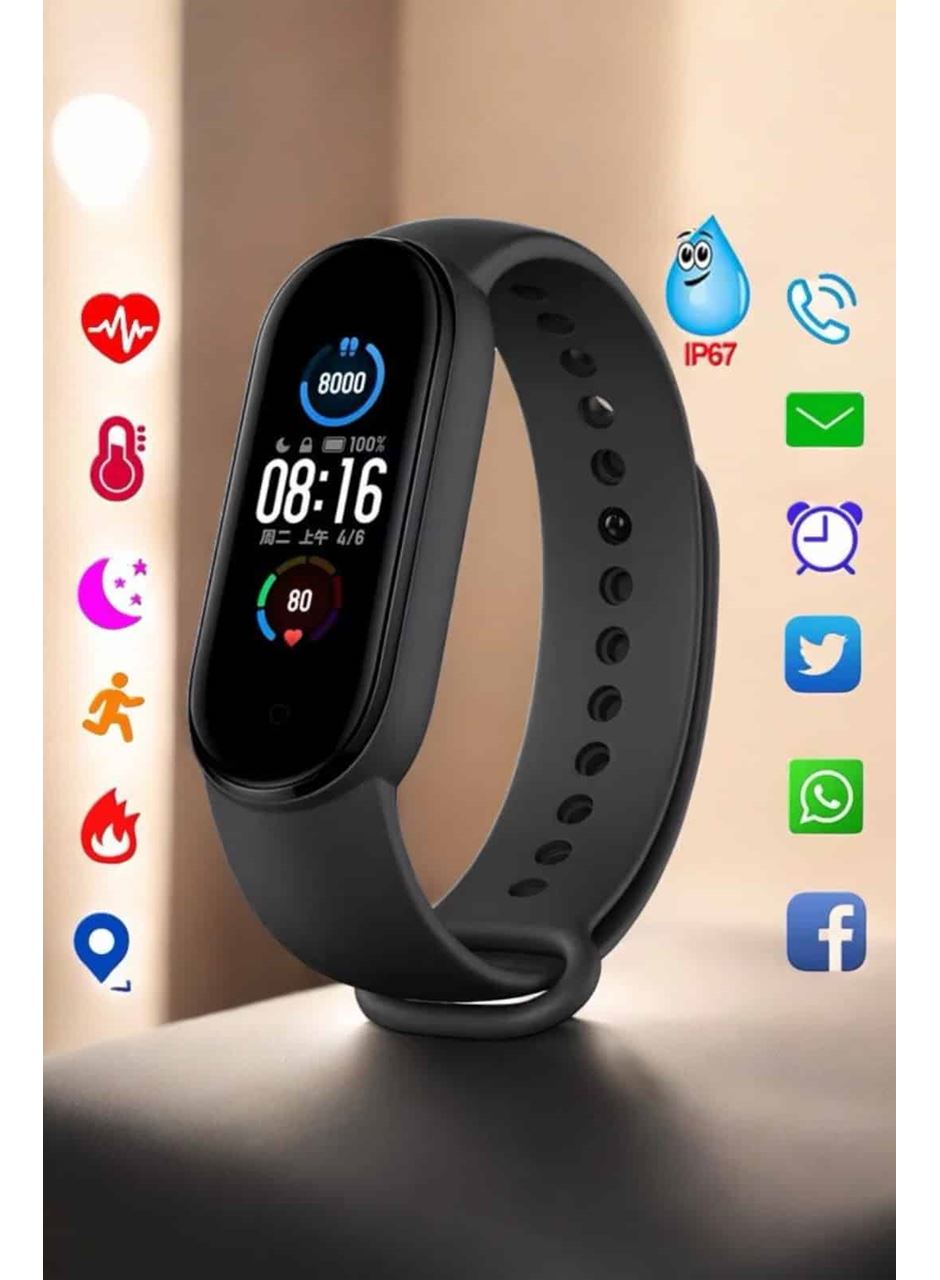 Akıllı Bileklik Fitness ve Sağlık İçin Akıllı Bileklik Adım Sayar, Kalp Atışı, Uyku İzleme