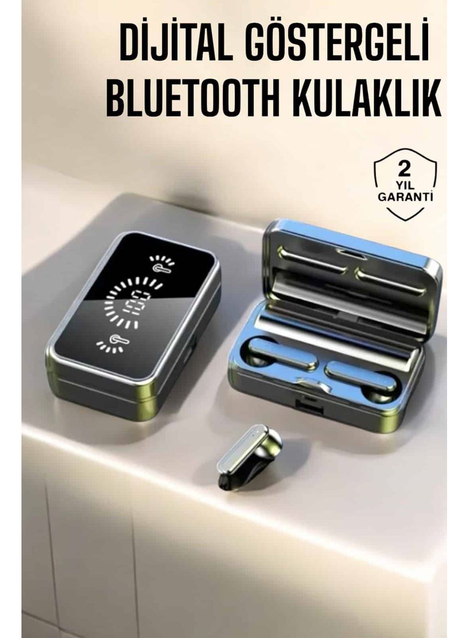Aynalı Bluetooth Kulaklık Telefon Standlı Dijital Göstergeli