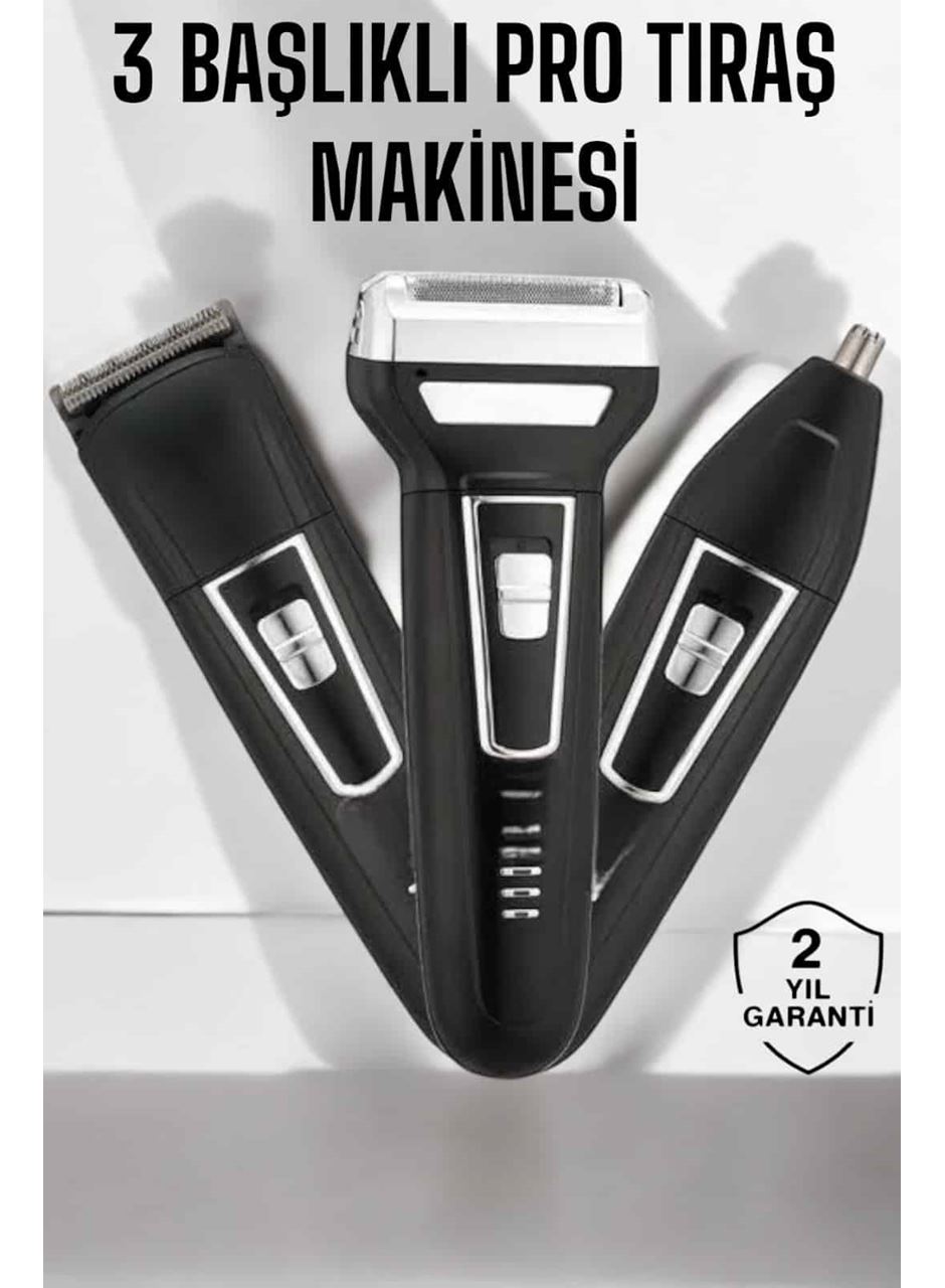 3 Başlıklı Profesyonel Tıraş Makinesi