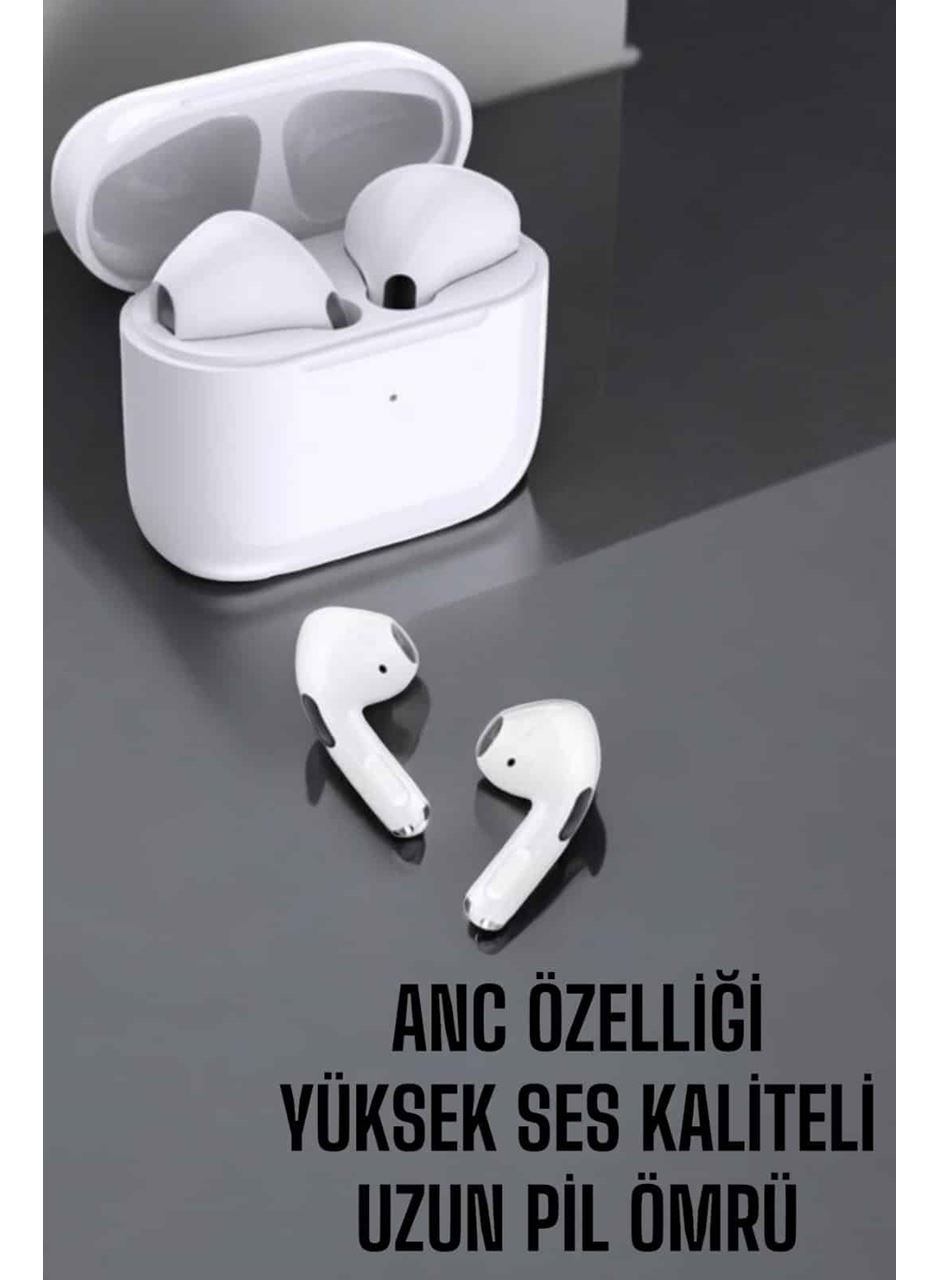 Beyaz Yeni Nesil Pro Bluetooth Kulaklık Yüksek Ses Kaliteli ANC Özelliği