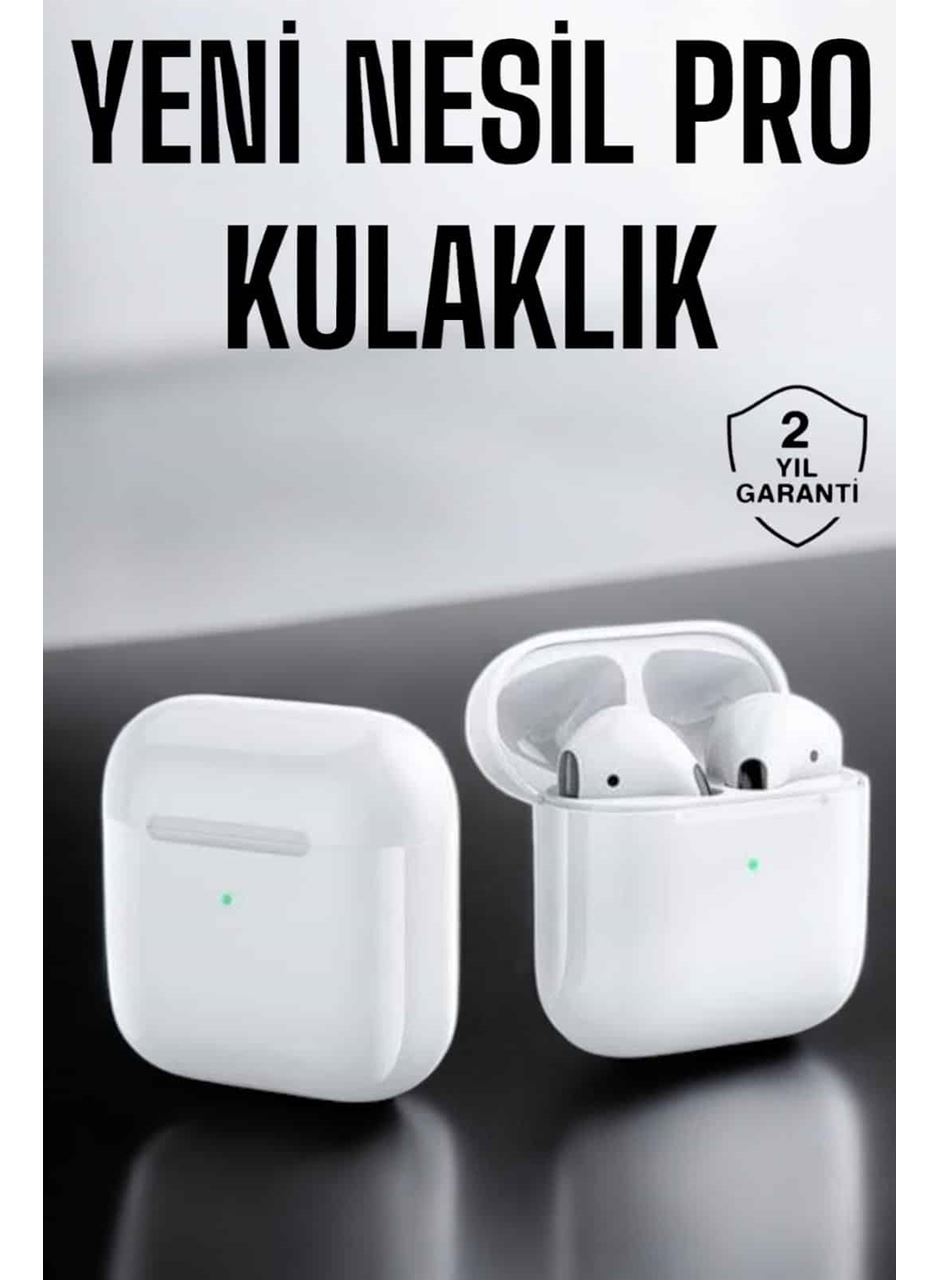 Yeni Nesil Pro Bluetooth Kulaklık Uzun Pil Ömrü Beyaz
