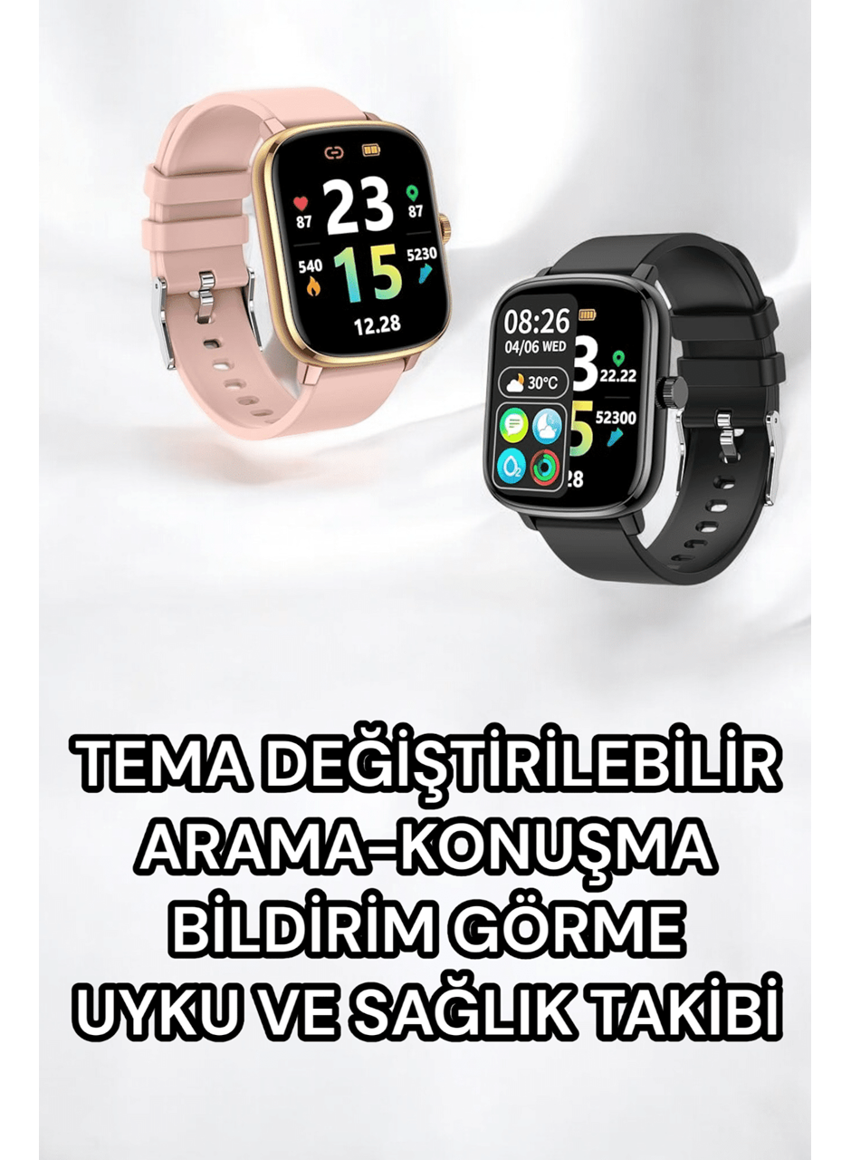 Titreşimli, Sağlık Takipli, Yeni Nesil Akıllı Saat  400mAh Batarya Kapasiteli