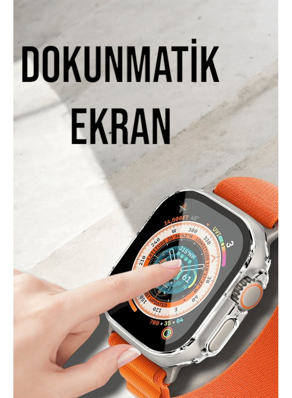 Bluetooth Bağlantılı 49MM Dokunmatik Akıllı Saat Sağlık ve Spor Takip Özellikli
