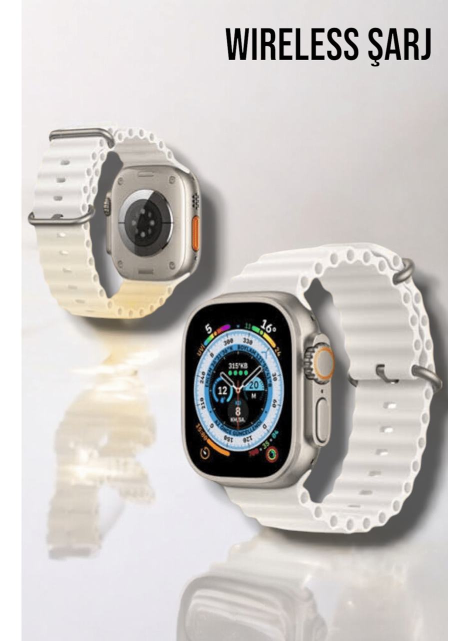 Bluetooth Bağlantılı 49MM Dokunmatik Akıllı Saat Sağlık ve Spor Takip Özellikli