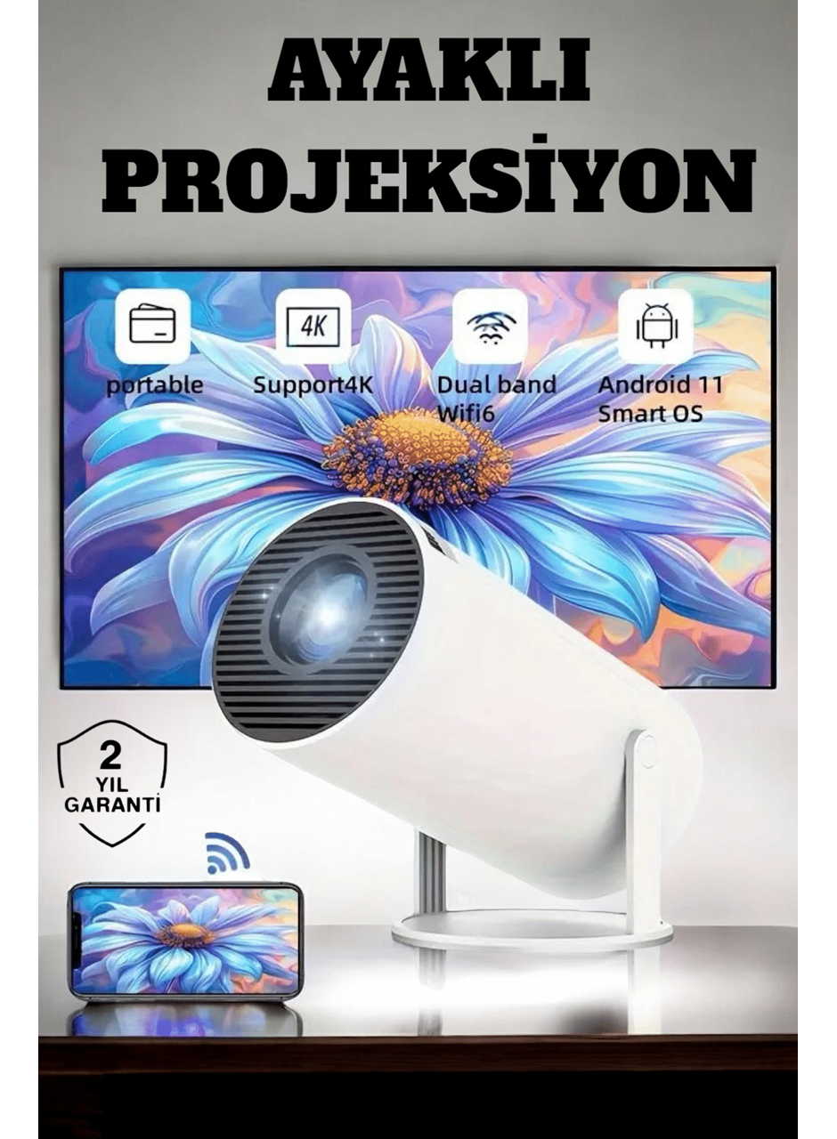 130 İnç Geniş Ekran ve 4K Destekli Full HD Projeksiyon Cihazı