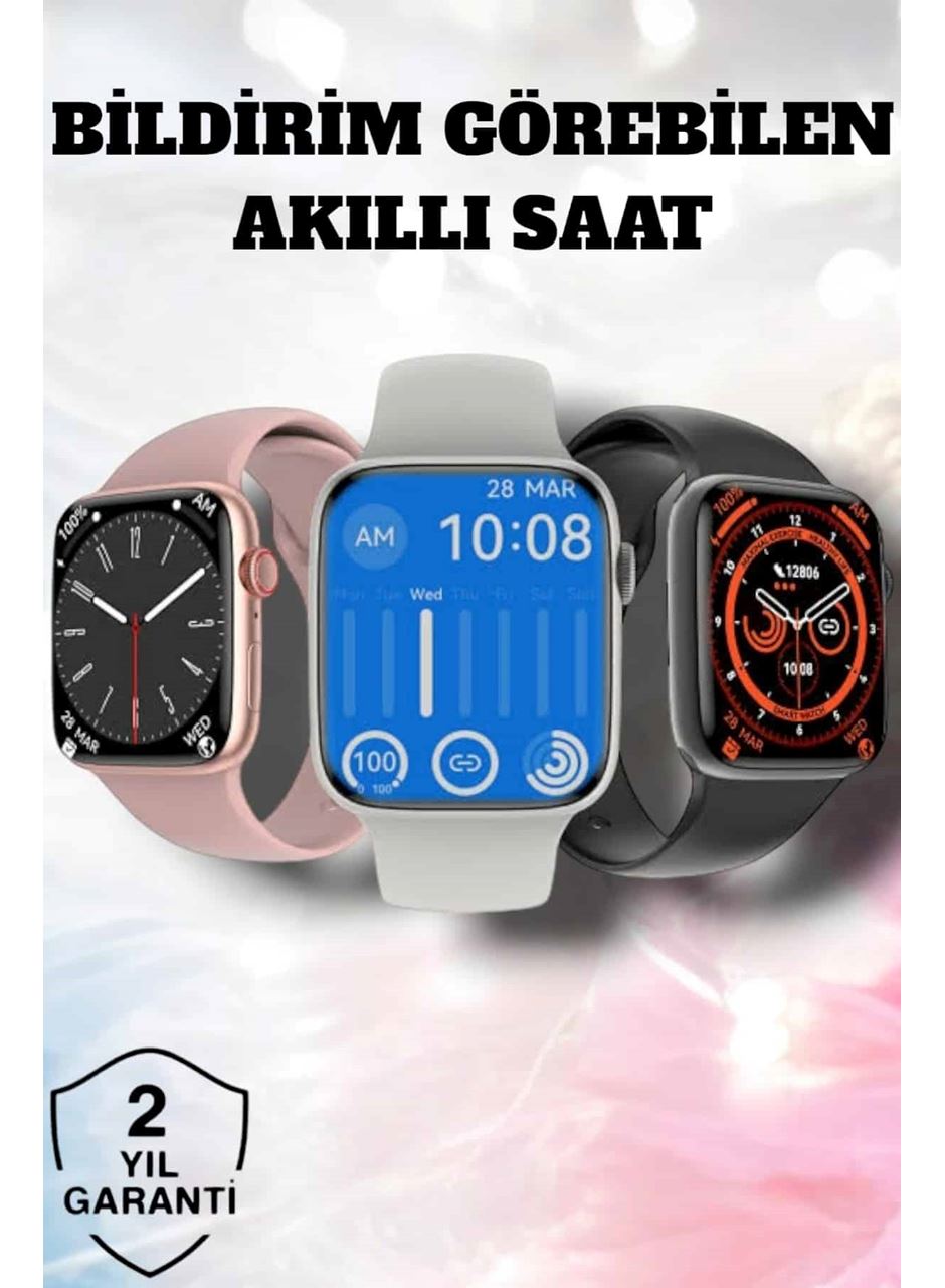 Akıllı Saat Adım Sayar, Kalp Atışı İzleme Dokunmatik Bluetooth Bağlantılı