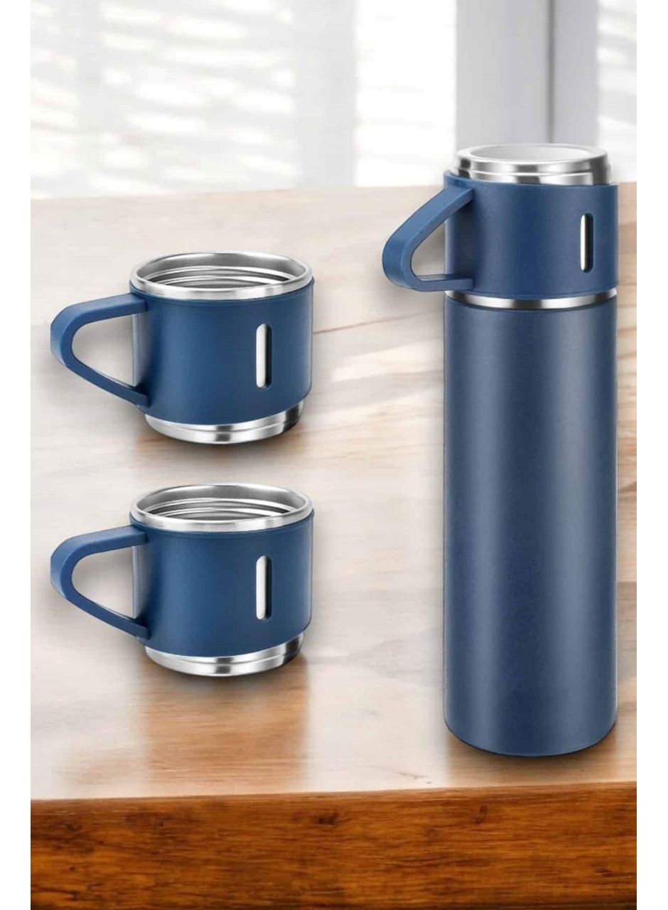 Paslanmaz Çelik 3’lü Termos Seti Vakumlu ve 8 Saat Isı Koruma