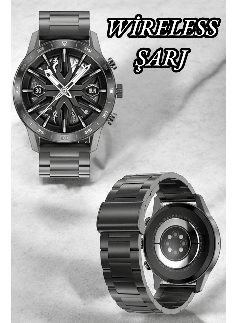 Suya Dayanıklı Dokunmatik Akıllı Saat Bluetooth 5.0, Sesli Asistan ve Sağlık Takibi