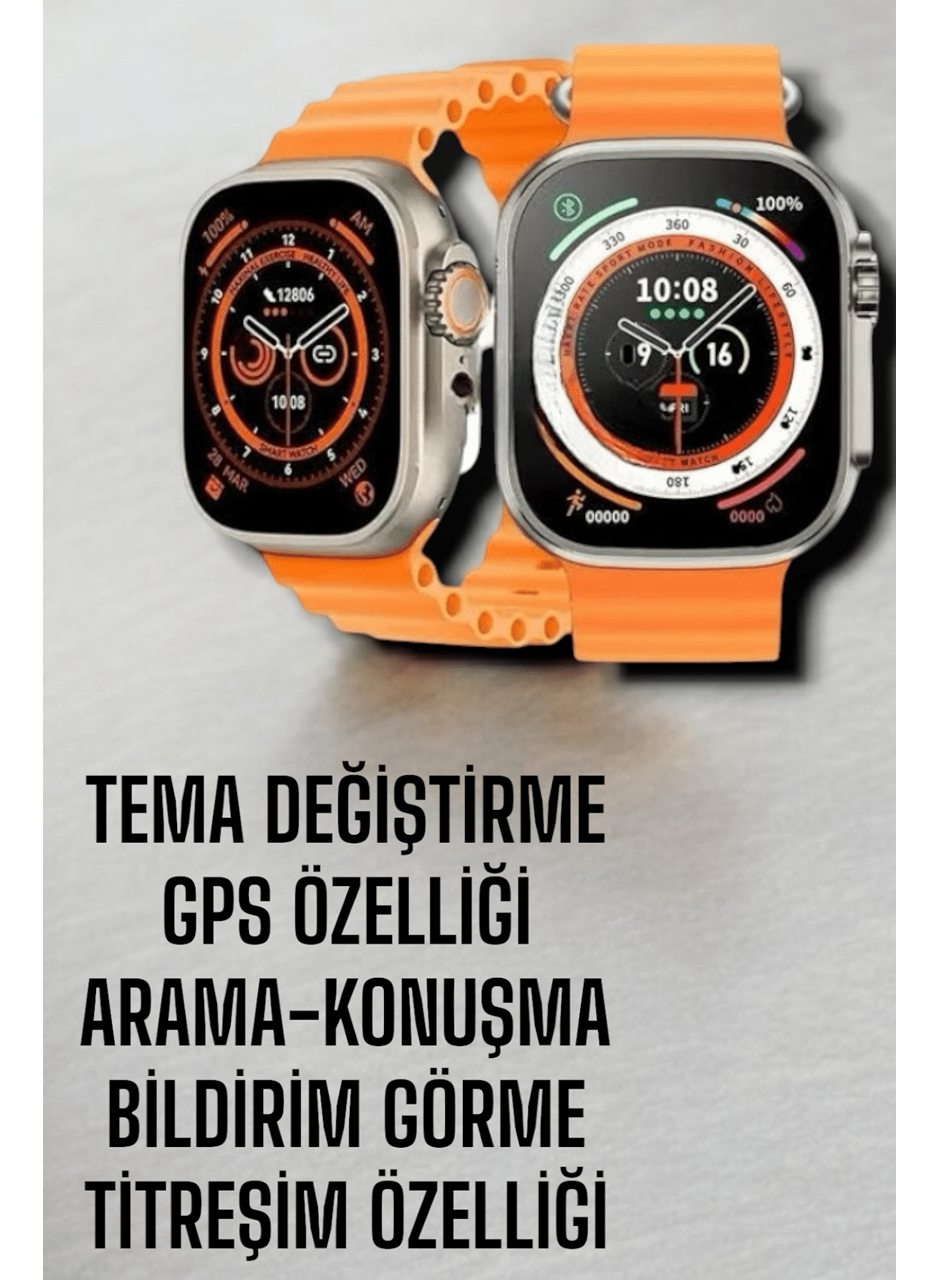 Suya ve Toza Dayanıklı 45 MM Akıllı Saat Bildirim ve Cevapsız Çağrı Görüntüleme