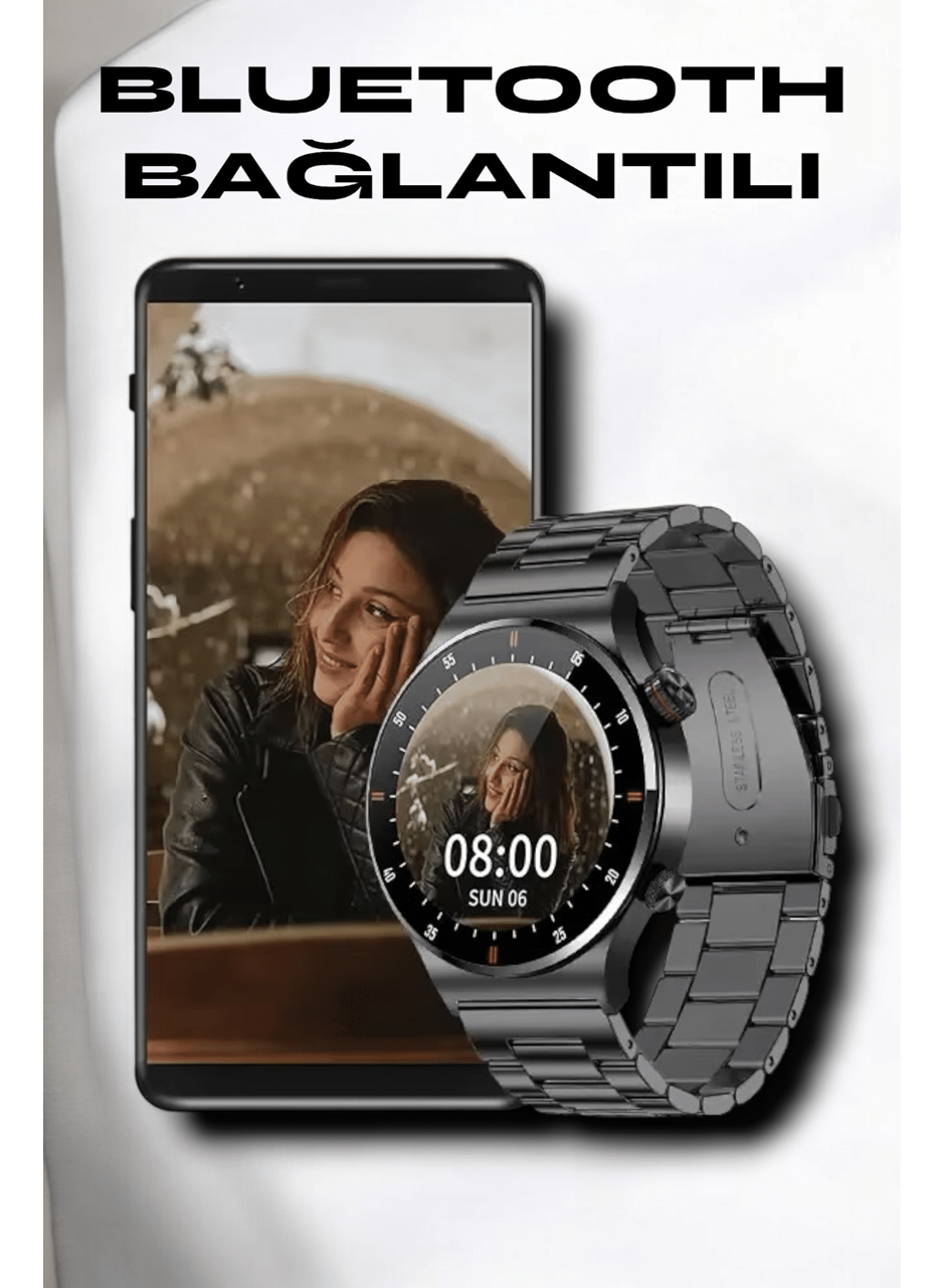 NFC ve Kablosuz Şarjlı Akıllı Saat EKG, Nabız & Spor Modları ile iOS ve Android Uyumlu