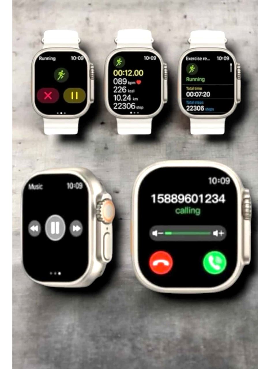 Suya ve Toza Dayanıklı 45 MM Akıllı Saat Bildirim ve Cevapsız Çağrı Görüntüleme