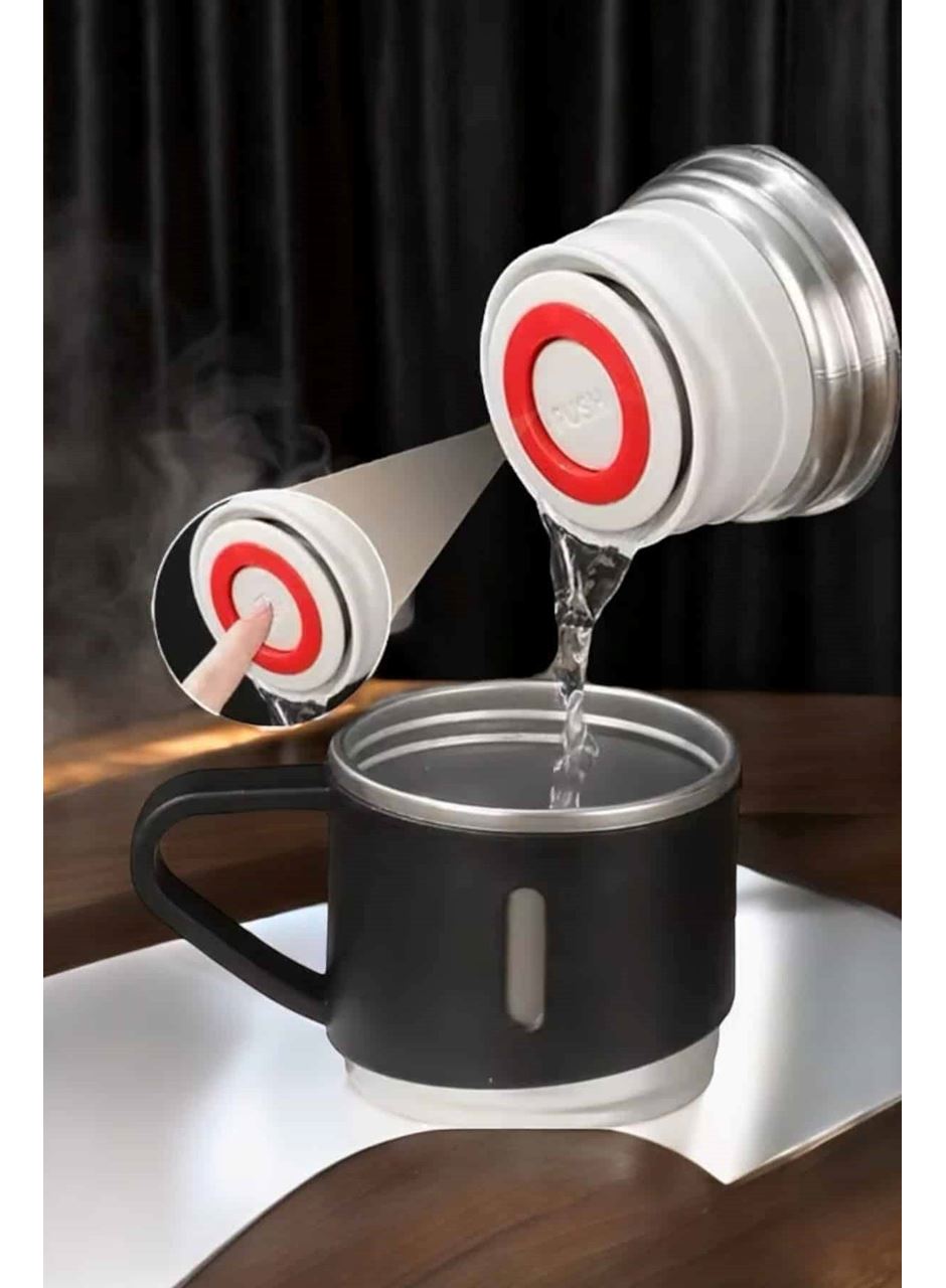 Şık ve Dayanıklı 3 Bardaklı Termos Seti Uzun Süre Isı Koruma Özellikli