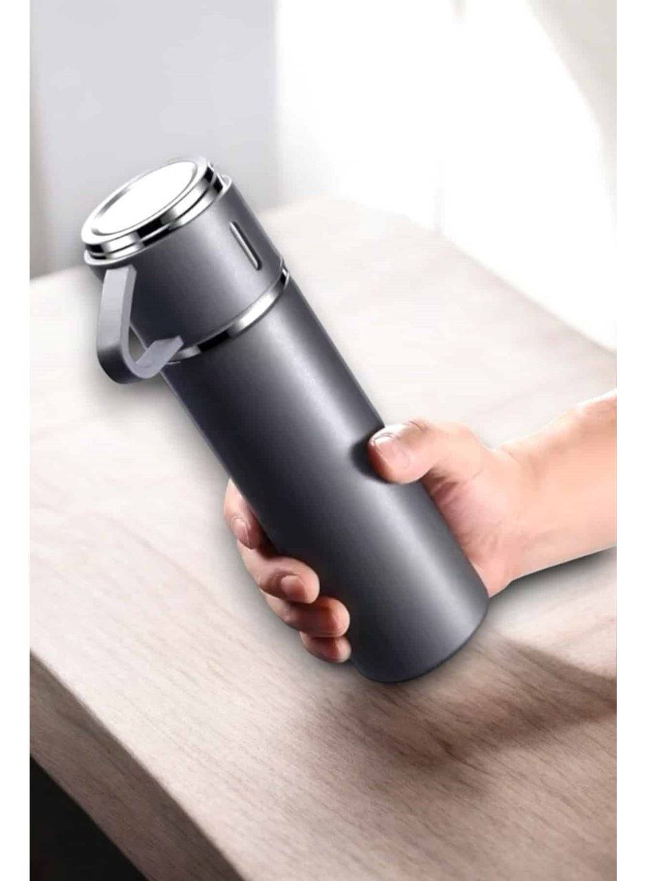 Şık ve Dayanıklı 3 Bardaklı Termos Seti Uzun Süre Isı Koruma Özellikli