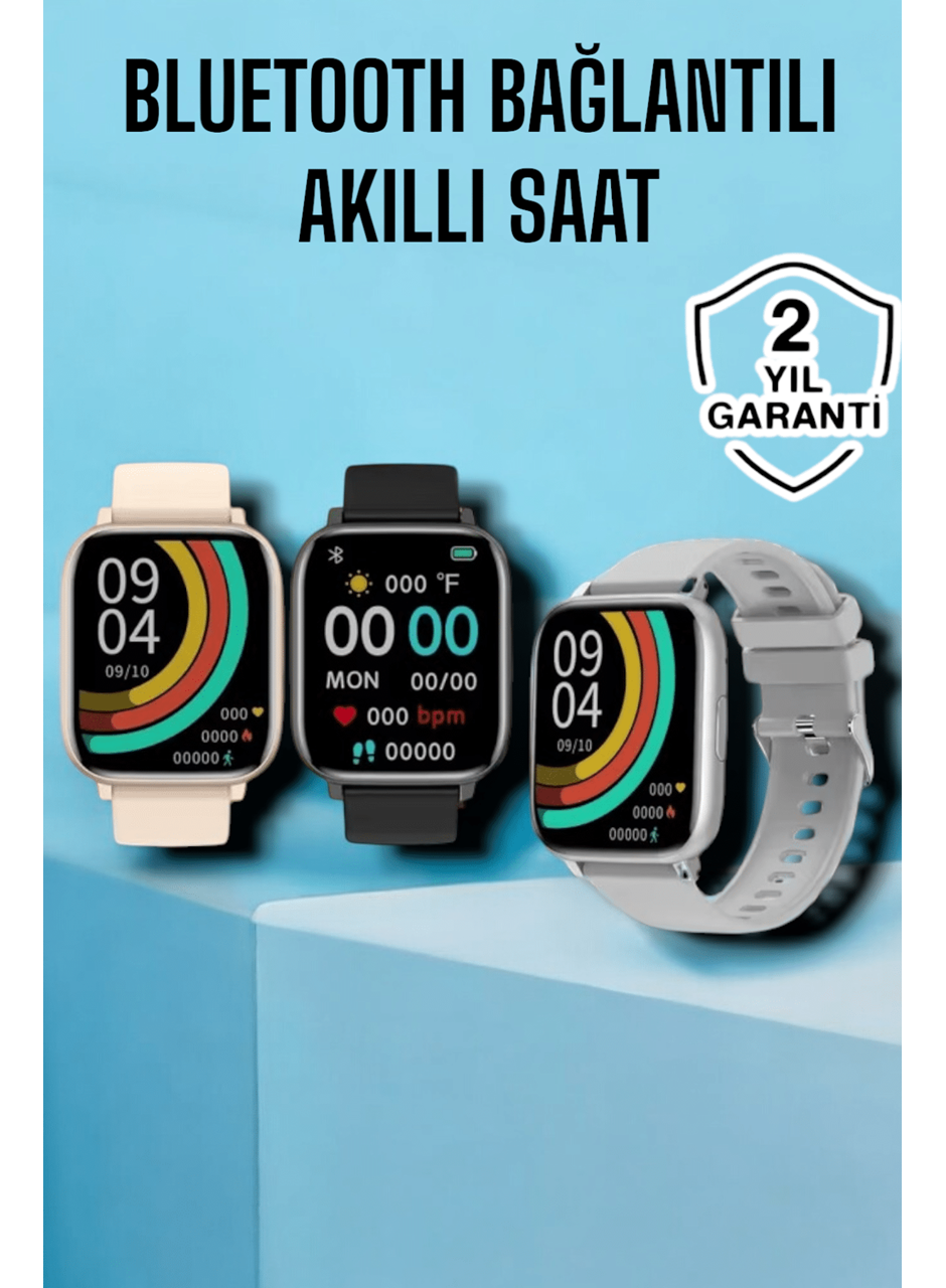 Titreşimli, Sağlık Takipli, Yeni Nesil Akıllı Saat  400mAh Batarya Kapasiteli