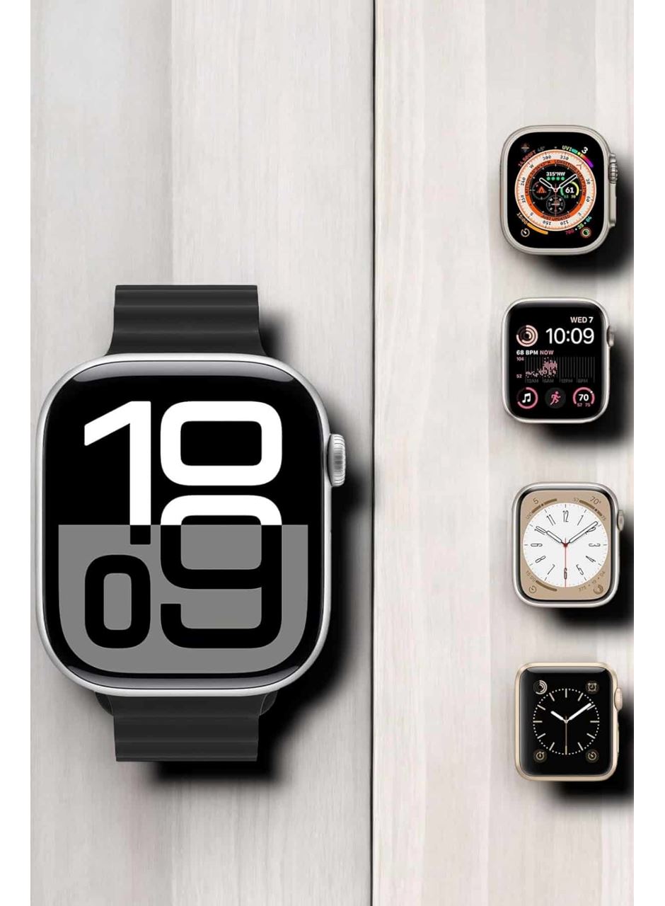 Yeni Nesil Ultra Akıllı Saat Titreşimli, Uyku & Sağlık Takibi, Çift Kordon