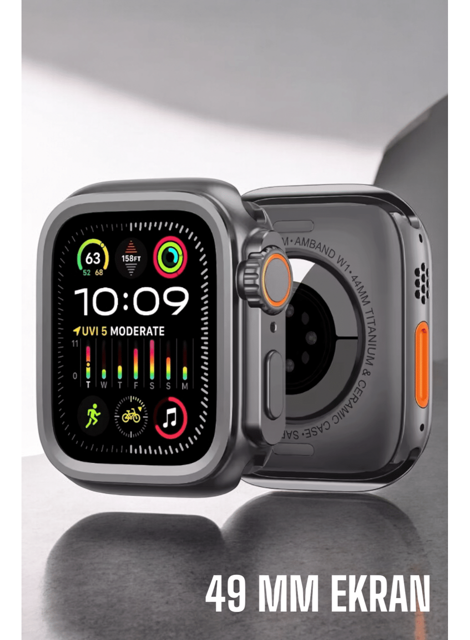 45 MM Gri Kasa Ultra Akıllı Saat Sesli Görüşme, Sağlık Takibi, Suya Dayanıklı