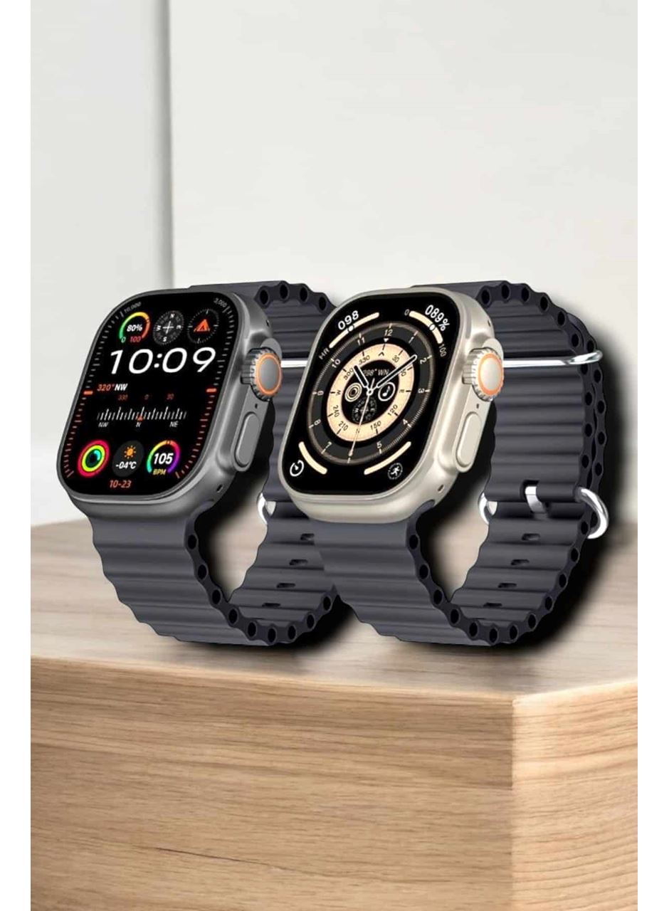 45 MM Gri Kasa Ultra Akıllı Saat Sesli Görüşme, Sağlık Takibi, Suya Dayanıklı