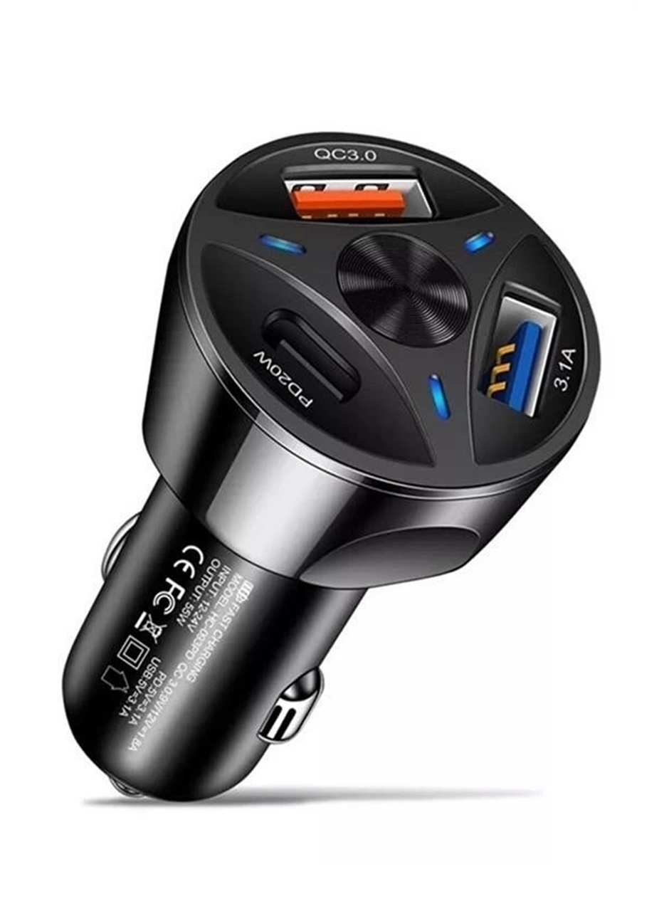 55w 3 Port Usb Araç İçin Telefon Şarj Cihazı 3 Girişli Çakmaklık Adaptör-31a Pd 20w Qc 30 (