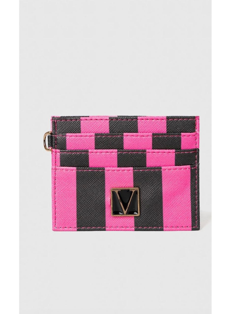 Kadın Kartlık Siyah Fuşya