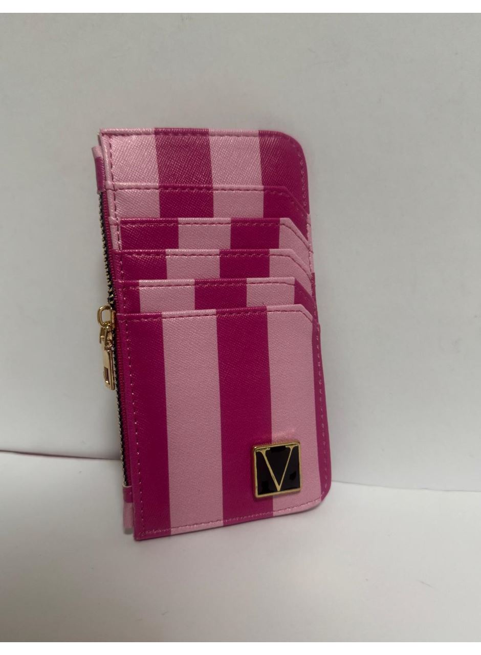 Kadın Fermuarlı Kartlık Fuşya Pembe