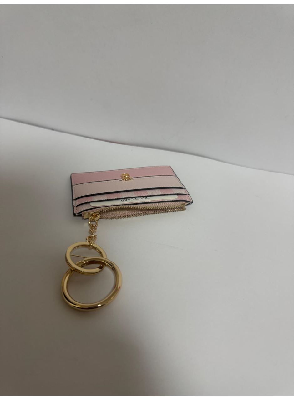 Kadın Fermuarlı Kartlık Pudra Yan Cüzdan