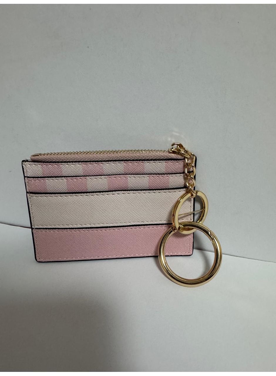 Kadın Fermuarlı Kartlık Pudra Yan Cüzdan