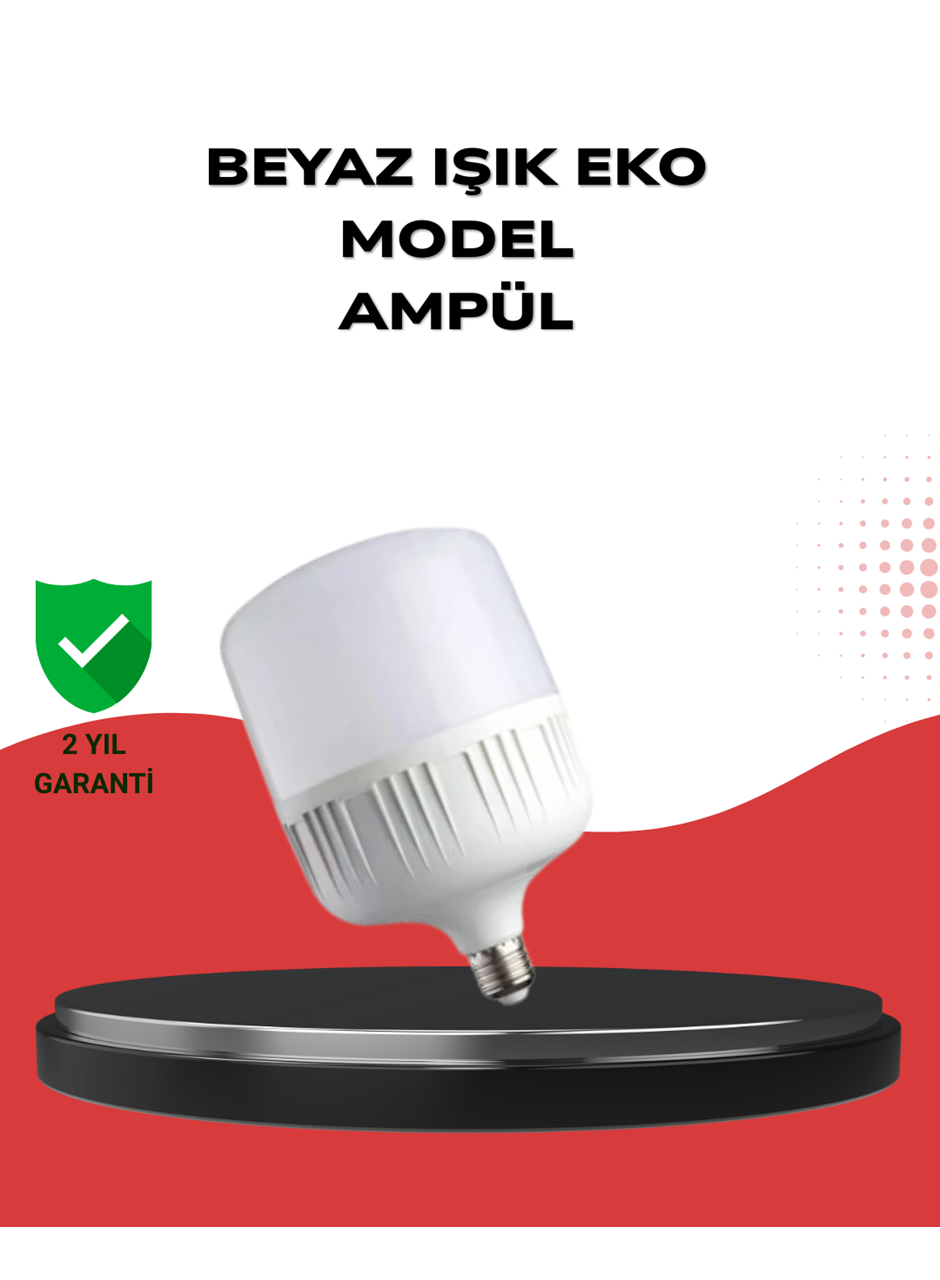Enerji Tasarruflu Şarjlı LED Ampul 30W Beyaz Işık