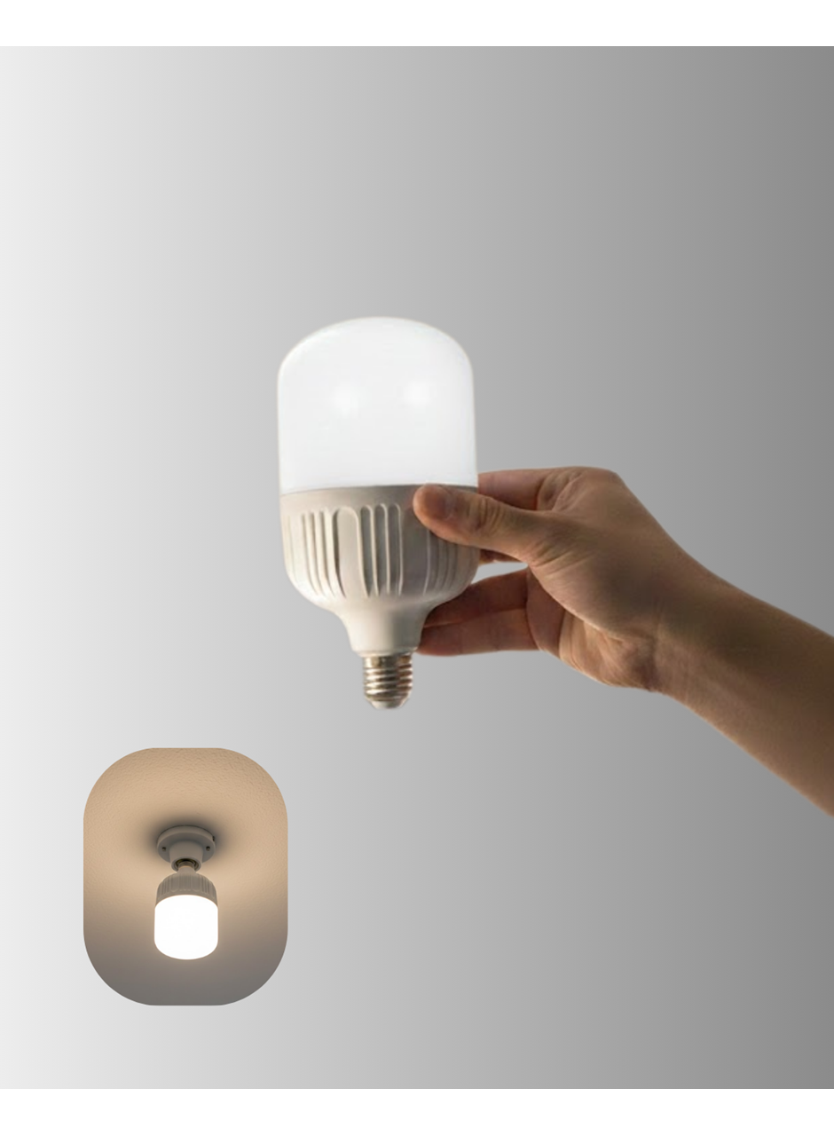 Elektrik Kesintileri İçin Şarjlı LED Ampul 30W E27 Beyaz Işık