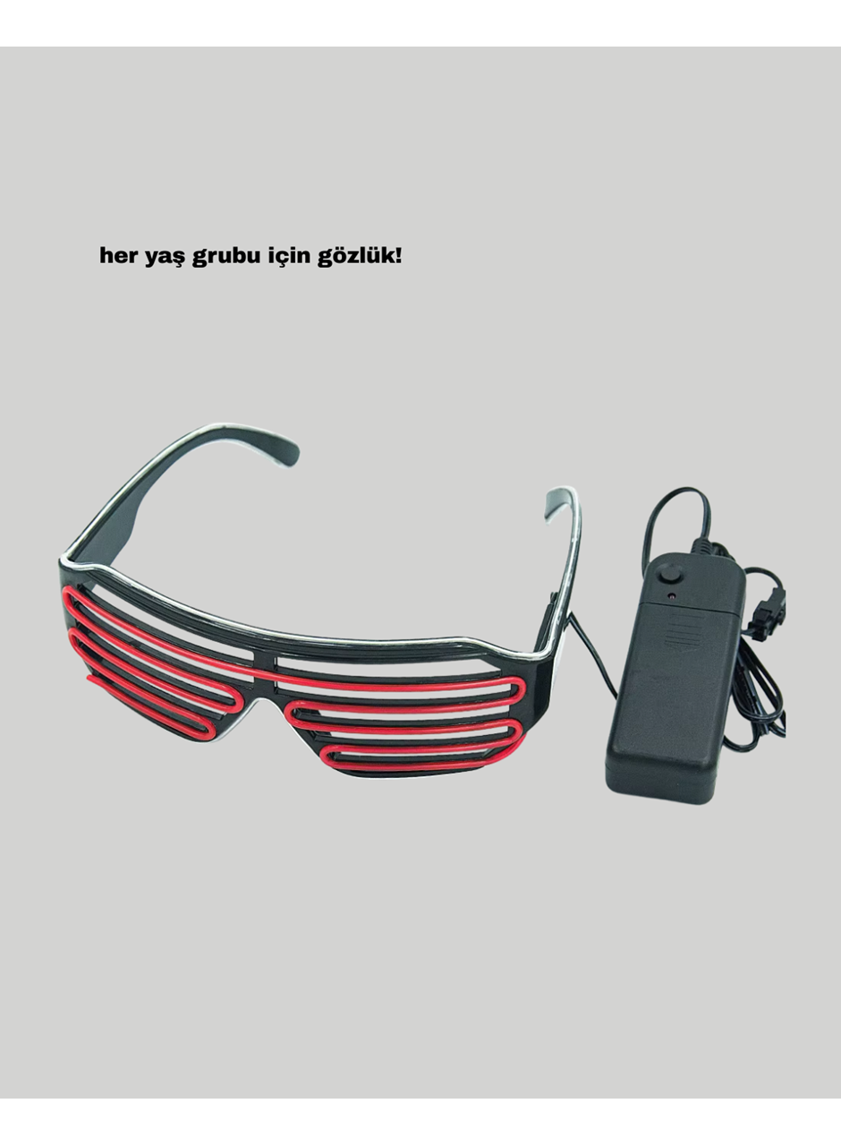 NEON GÖZLÜK KIRMIZI