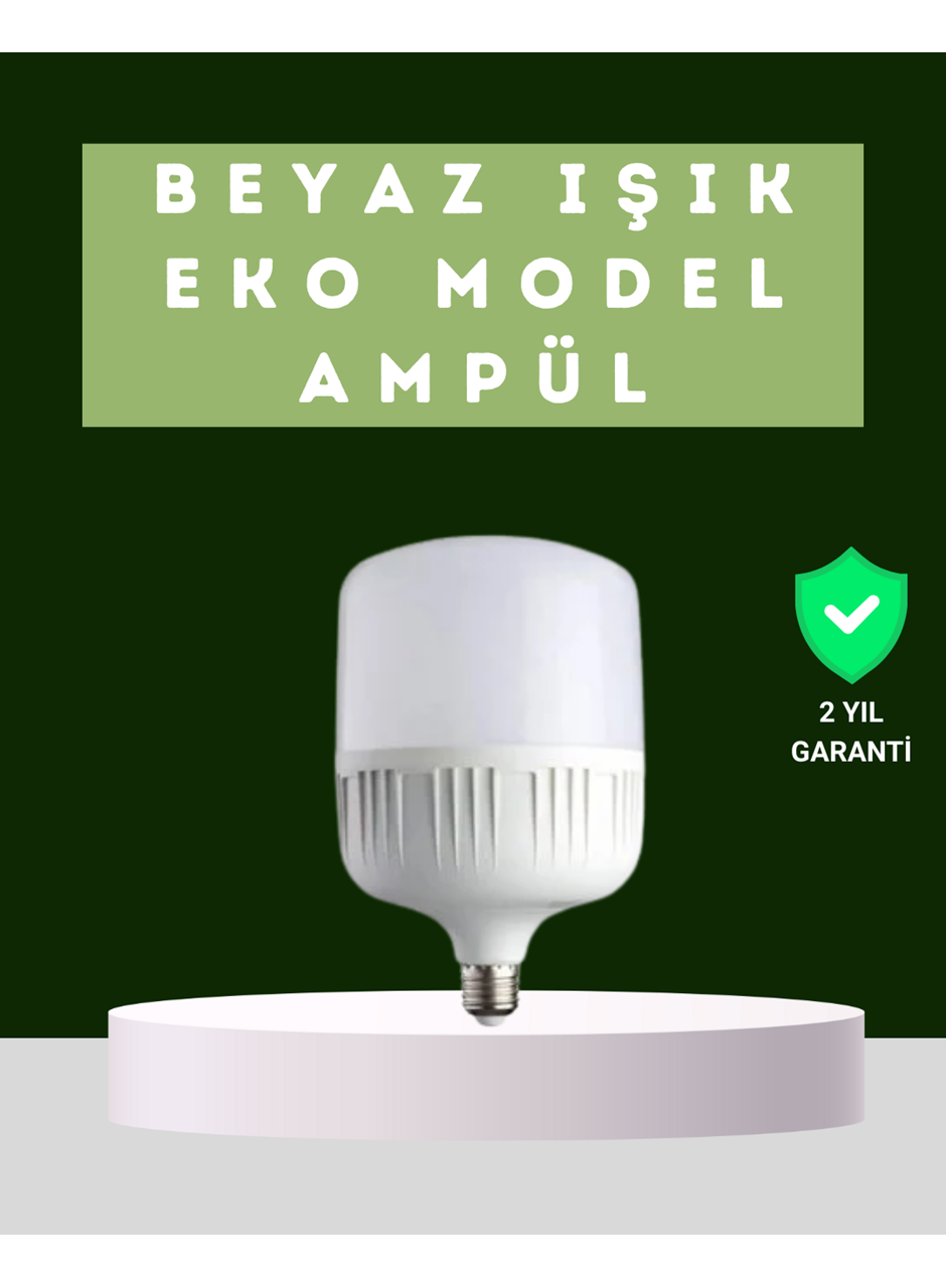 Şarjlı LED Torch Ampul 30 Watt Beyaz Işık Enerji Tasarruflu