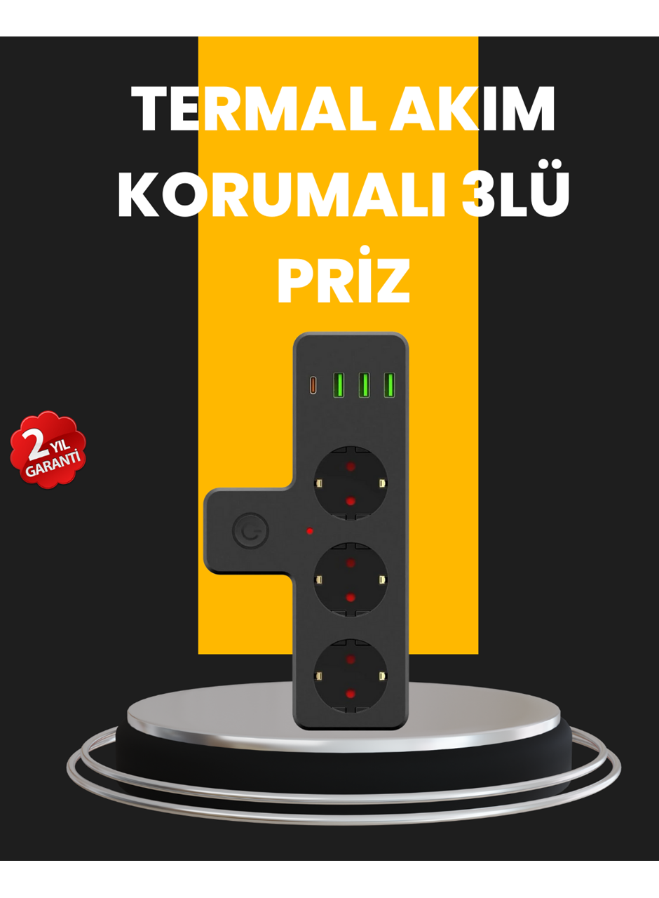 Ev ve Ofis İçin Akıllı Çoklu Priz 7 Girişli