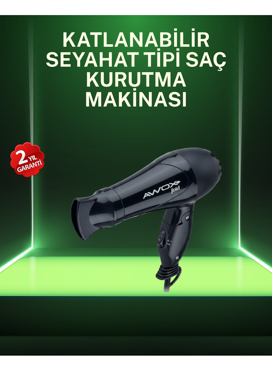 Kompakt Katlanabilir Saç Kurutma Makinesi Ev ve Seyahat Uyumlu