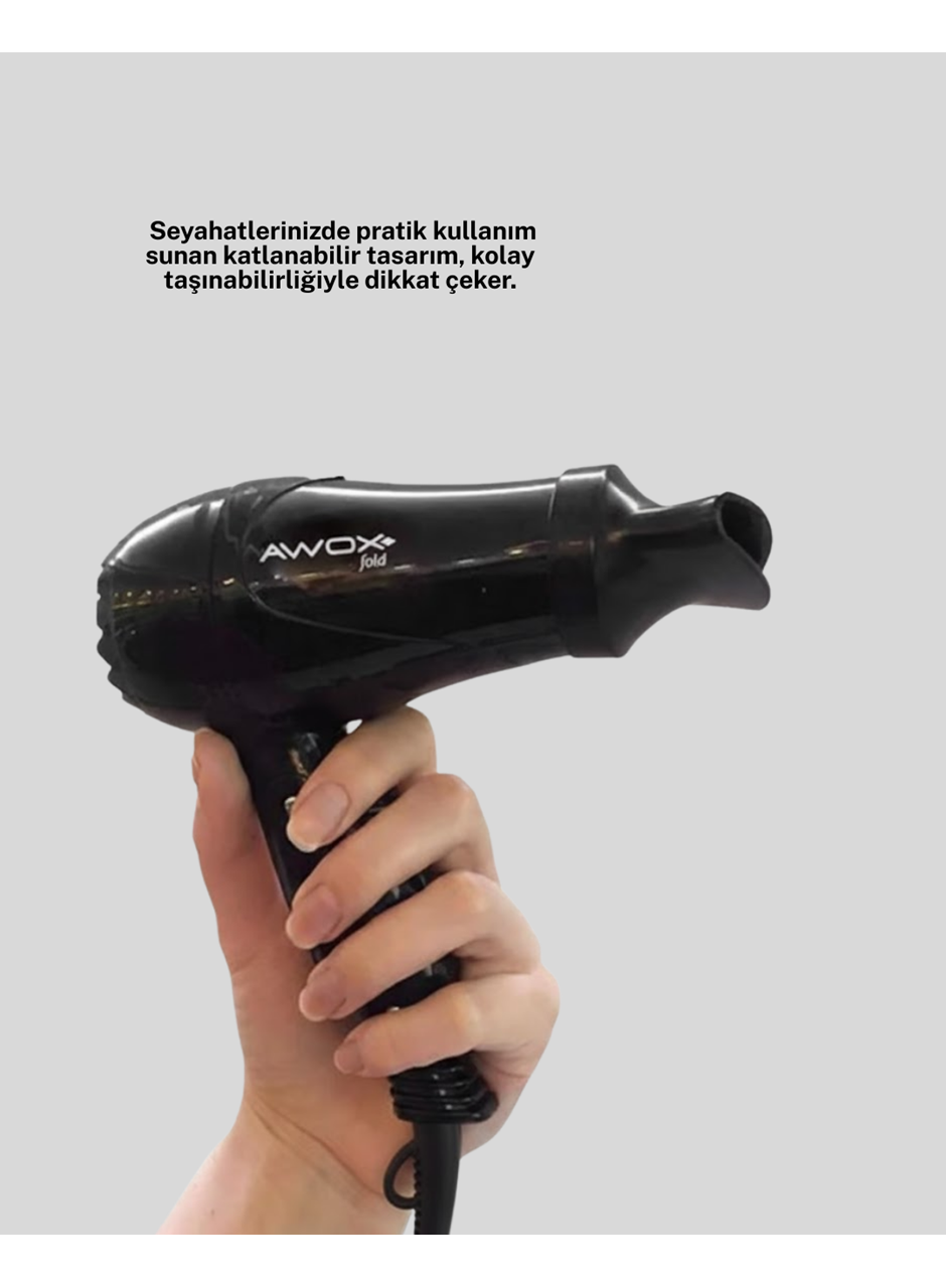 Kompakt Katlanabilir Saç Kurutma Makinesi Ev ve Seyahat Uyumlu
