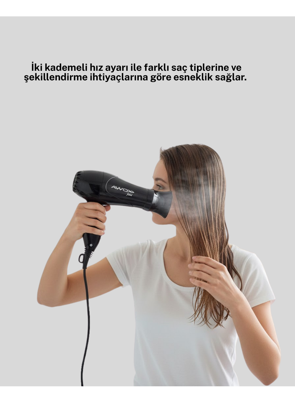 Kompakt Katlanabilir Saç Kurutma Makinesi Ev ve Seyahat Uyumlu