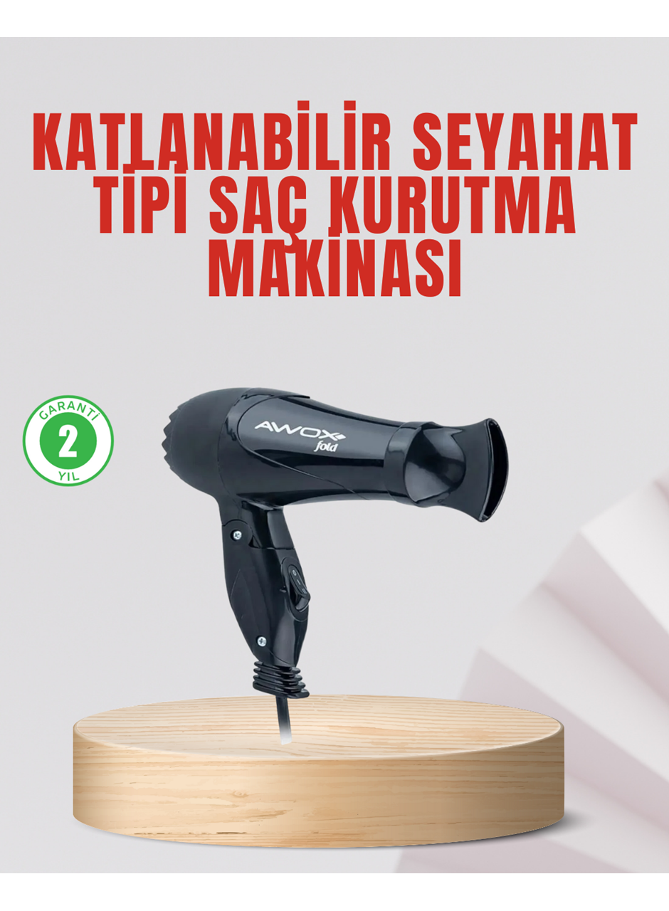 Seyahat Tipi Saç Kurutma Makinesi Katlanabilir Hafif Yapı