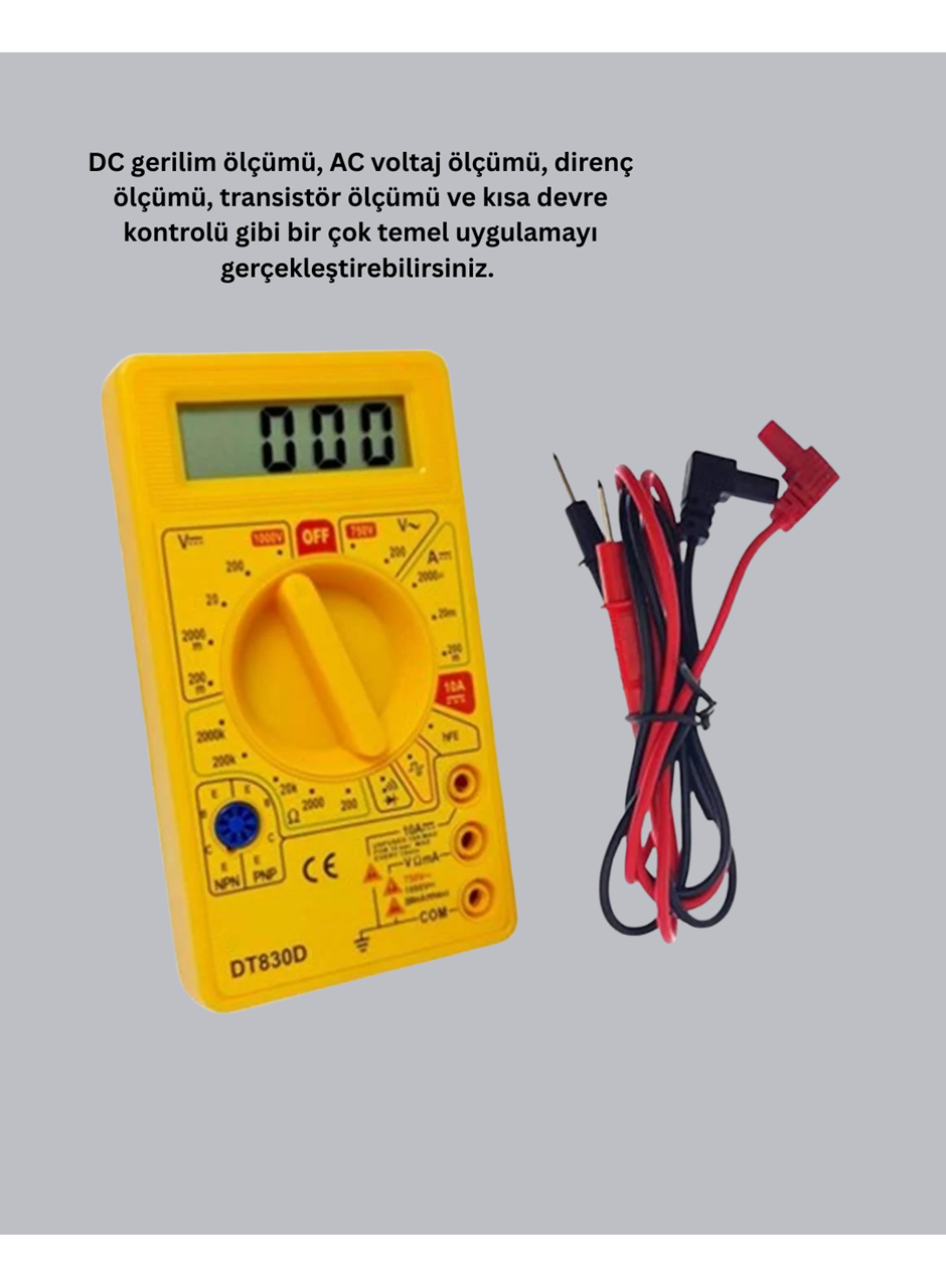 Çok Fonksiyonlu Dijital Multimetre Elektrik Test Cihazı