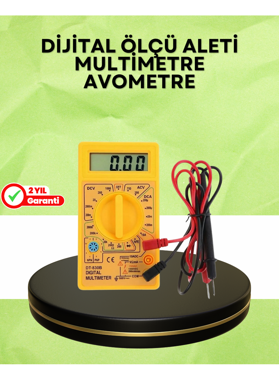 Profesyonel Dijital Multimetre Volt Amper Direnç Ölçümü