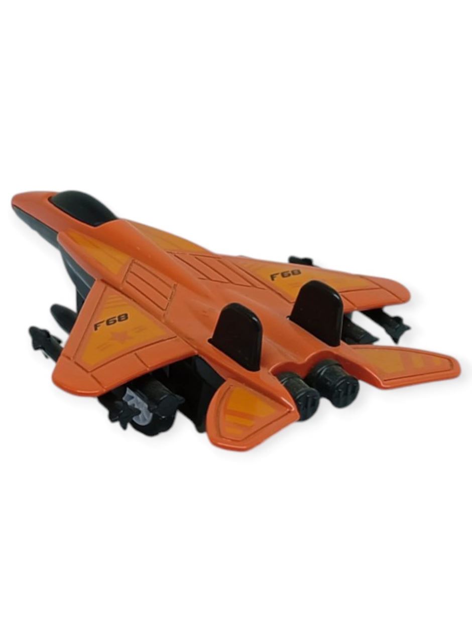 Çek Bırak Metal Mini Savaş Uçağı 10 cm - Kırmızı