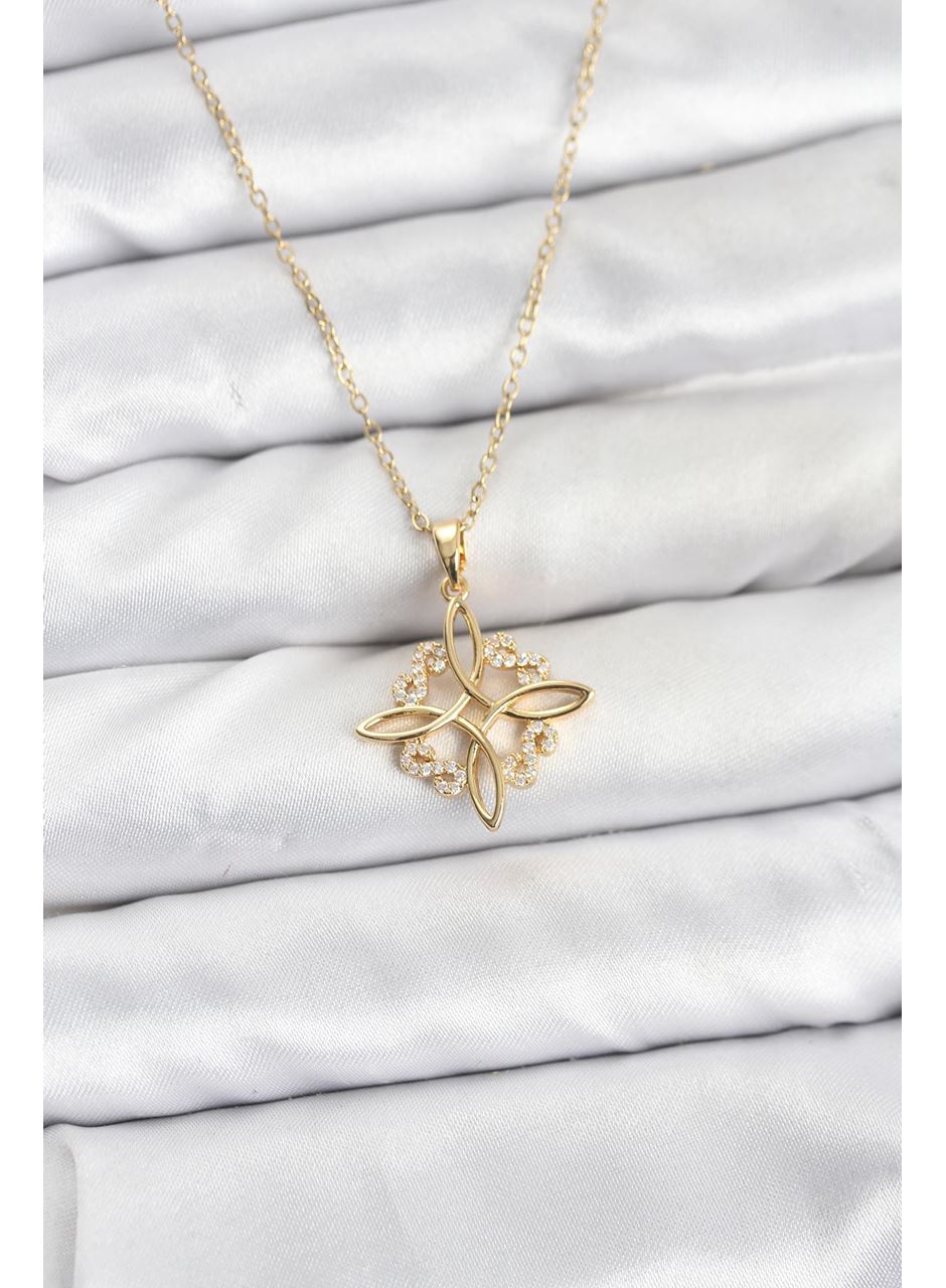 316L Çelik Zincir Gold Renk Sonsuzluk Model Zirkon Taşlı Kadın Kolye