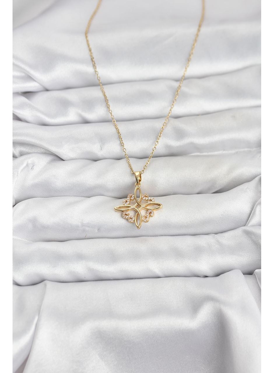 316L Çelik Zincir Gold Renk Sonsuzluk Model Zirkon Taşlı Kadın Kolye