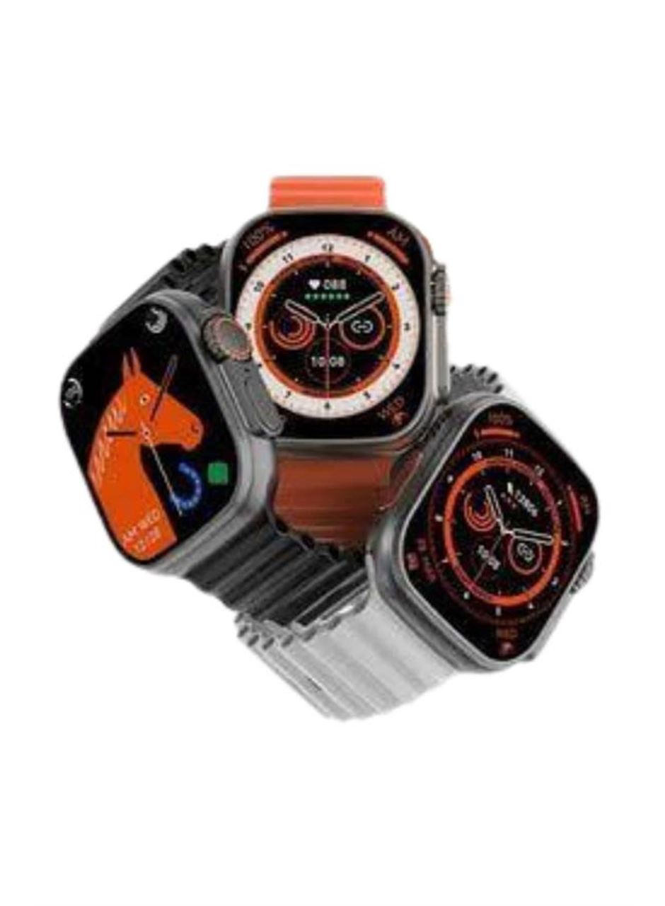 Yeni Model Akıllı Saat Ultra Smart Watch Gümüş Kasa 45mm Titreşim