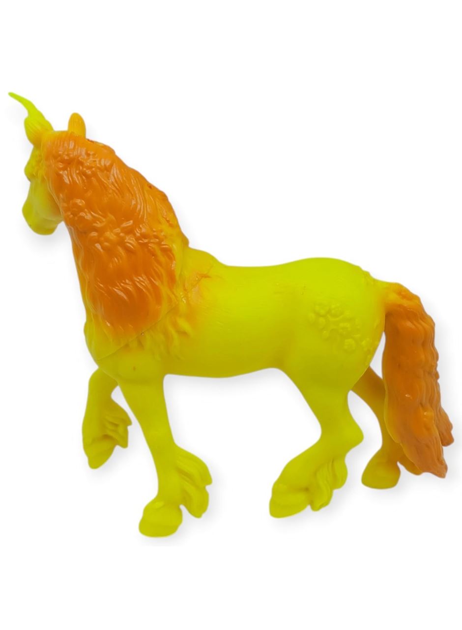 Çiftlik Hayvanları Serisi - Efsanevi Unicorn 12 cm - Sarı - Turuncu