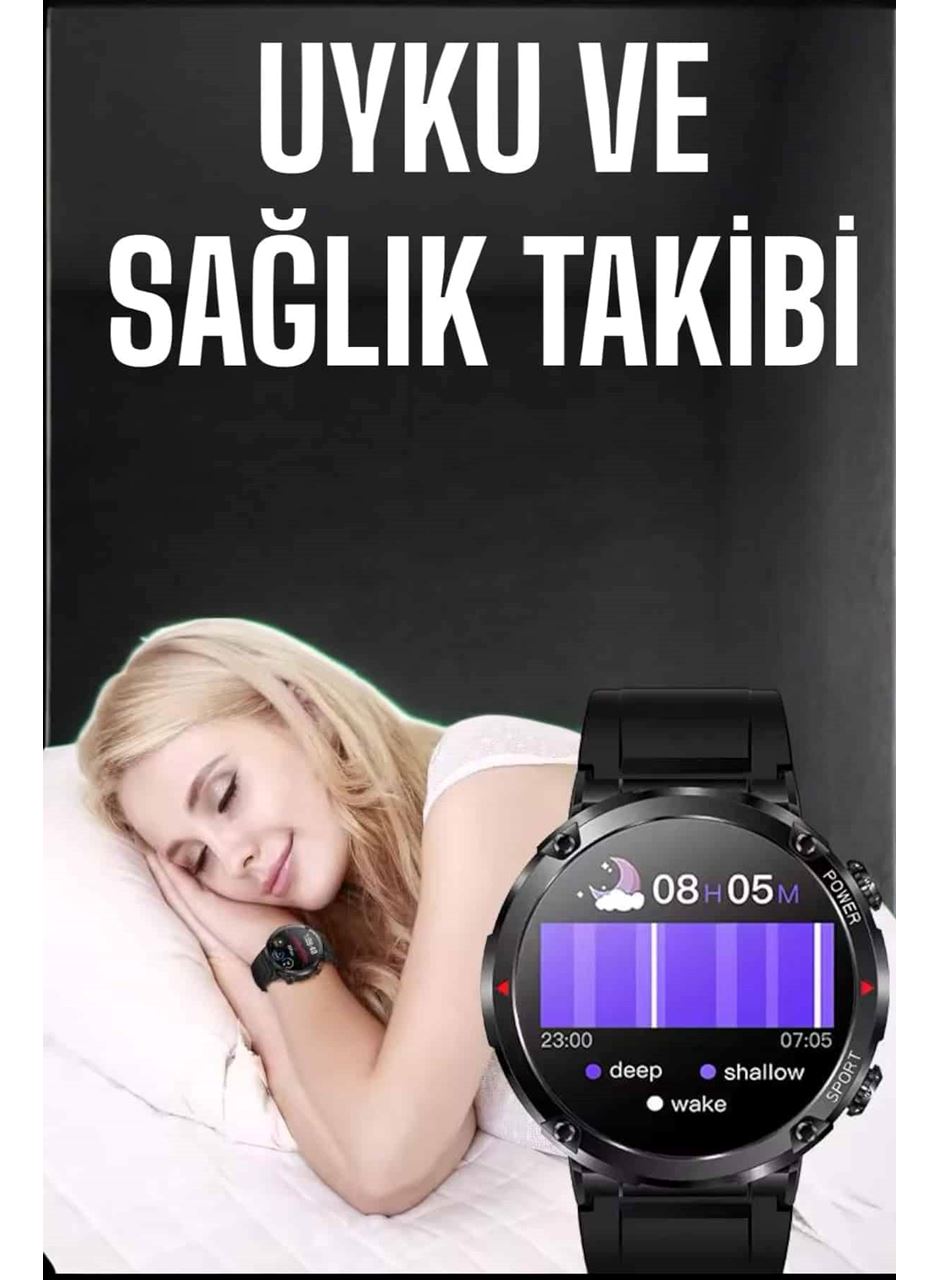 Akıllı Saat Yeni Nesil Bluetooth Bağlantılı Uyku ve Sağlık Takibi NFC ve GPS