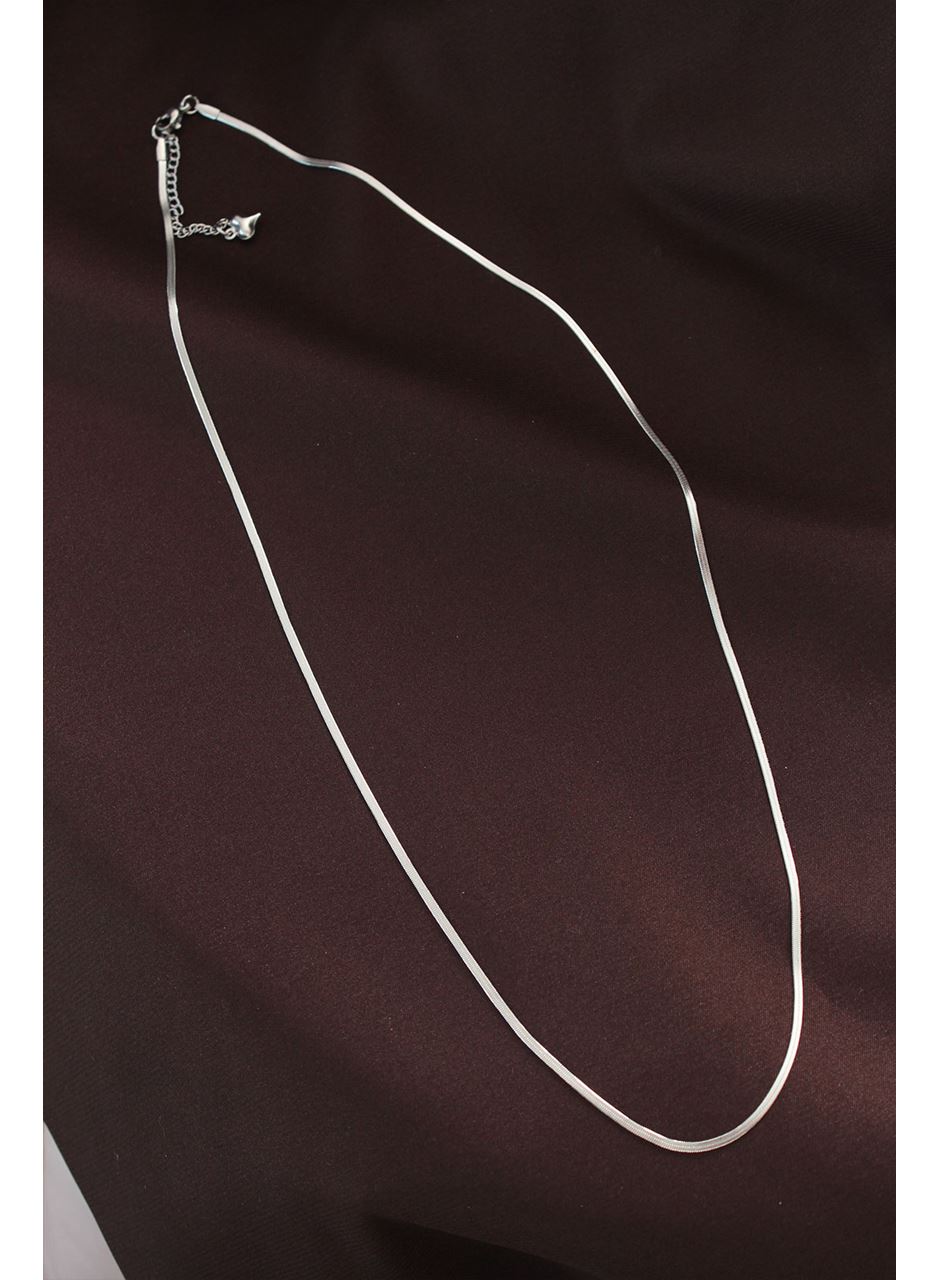 Çelik Gümüş Renk 60 cm İnce İtalyan Zincir Kolye