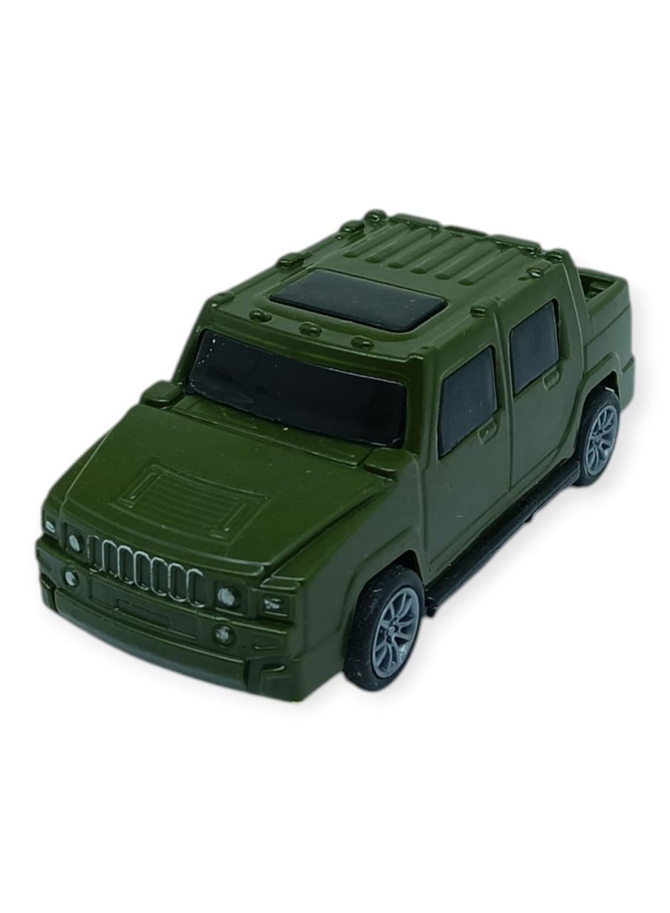 Çek Bırak Arabalar 10 Cm - Yeşil Çift Kabin Pick-Up